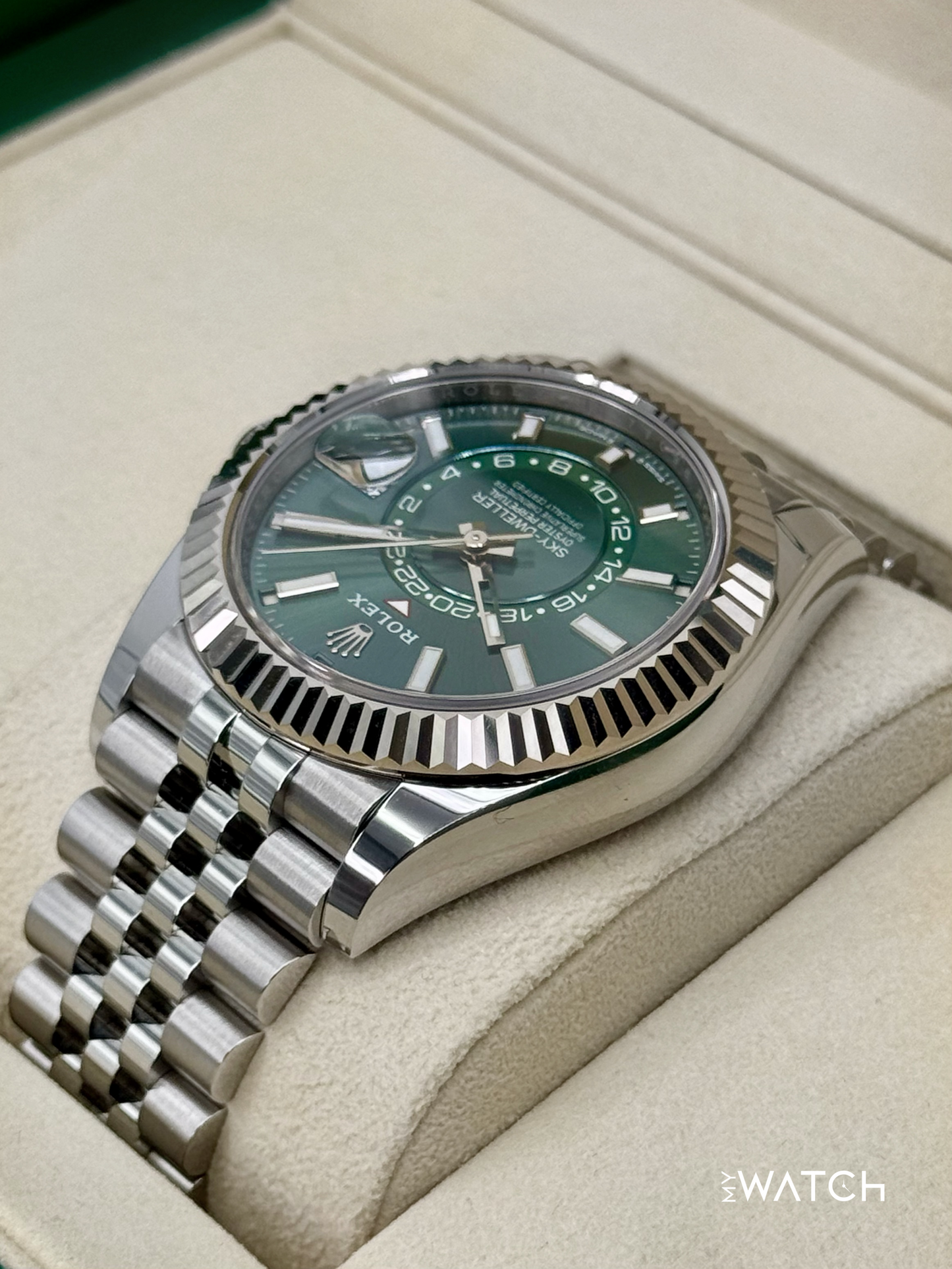 2025 Rolex Sky-Dweller 42mm 336934 Jubilee Green Dial