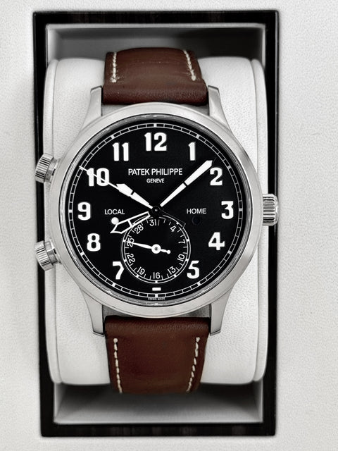 2018 Patek Philippe Pilot Time Travel 42mm 5524G White Gold Black Dial