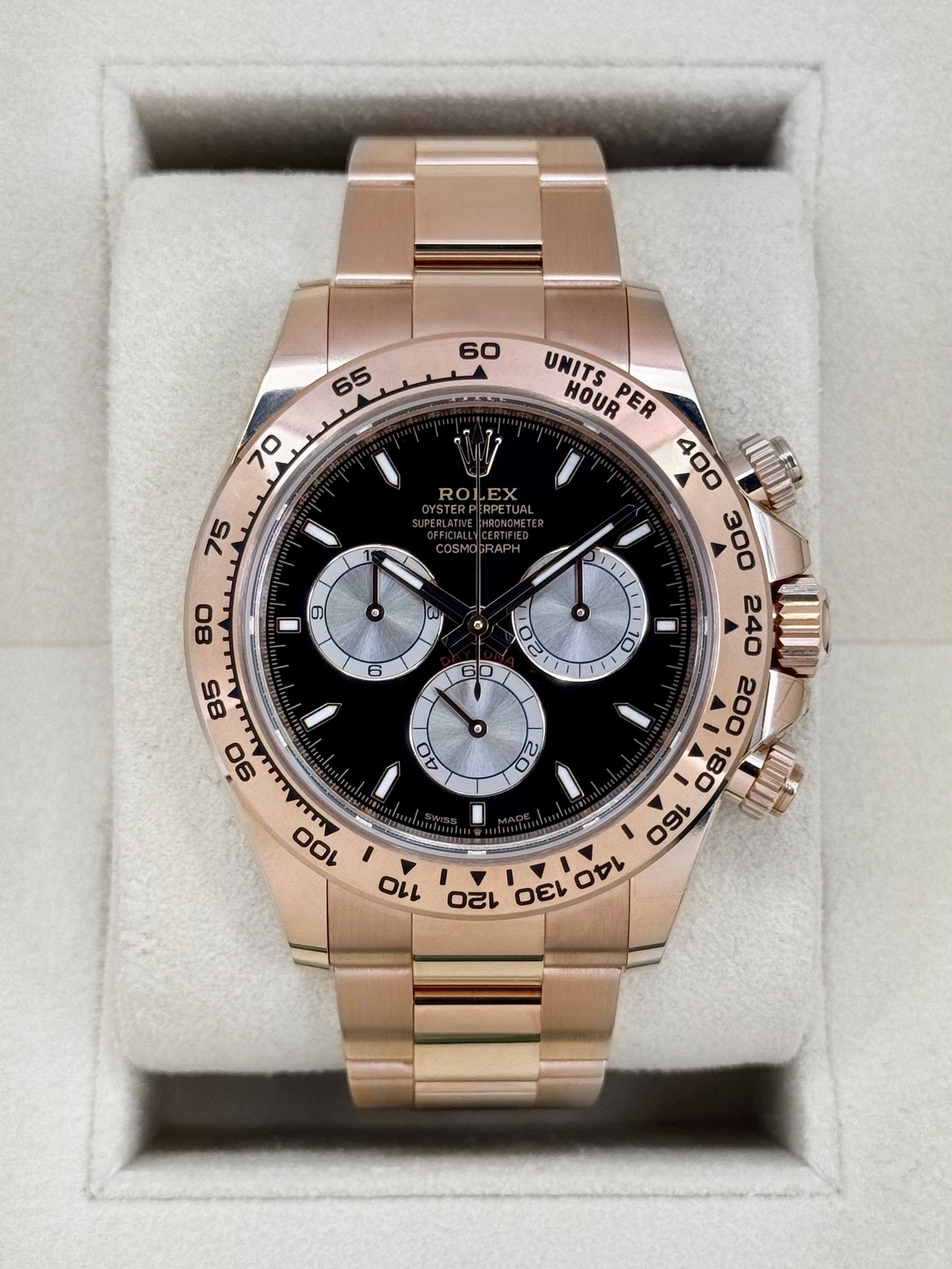 2025 Rolex Daytona 40mm 126505 Rose Gold Black Dial