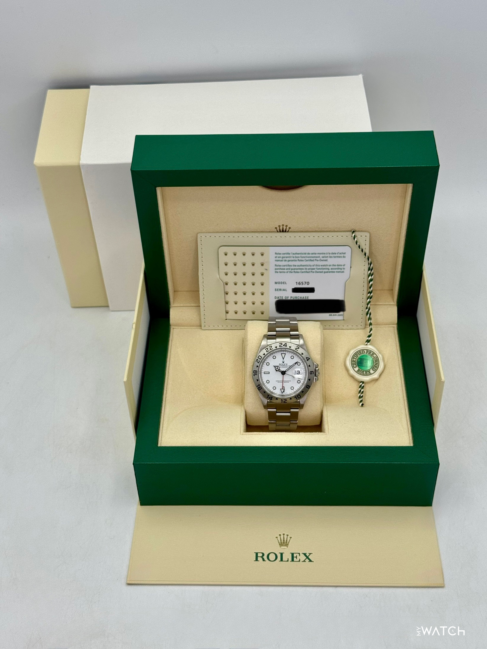 2025 CPO Rolex Explorer II 40mm 16570 Stainless Steel Polar White Dial (CPO) - MyWatchLLC