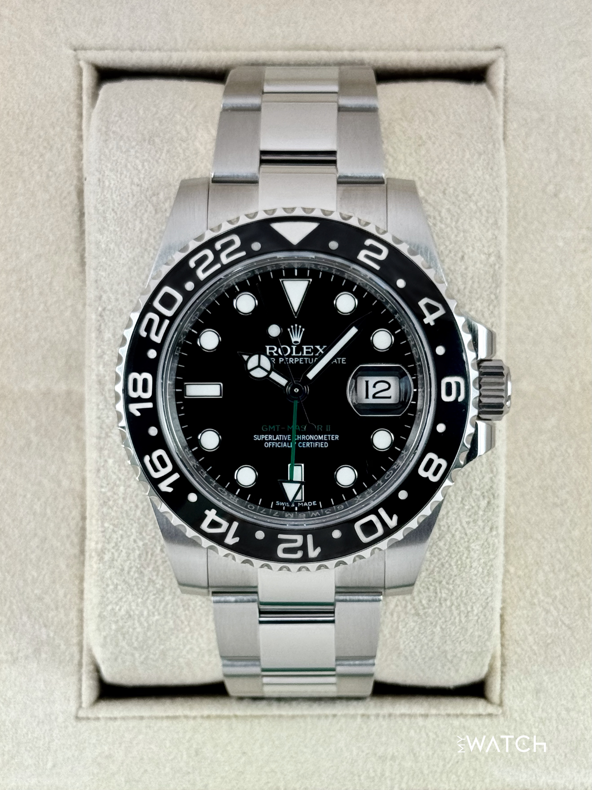 2017 Rolex GMT-Master II 40mm 116710LN Stainless Steel Black Dial (with RSC) - MyWatchLLC