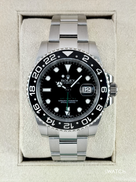 2017 Rolex GMT-Master II 40mm 116710LN Stainless Steel Black Dial (with RSC) - MyWatchLLC