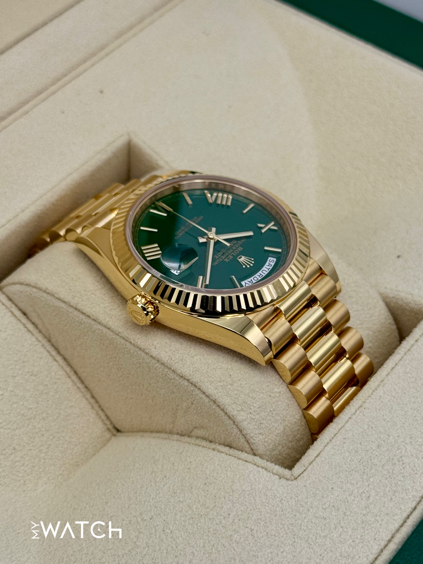 NEW 2025 Rolex Day-Date 40mm 228238 Presidential Green Dial