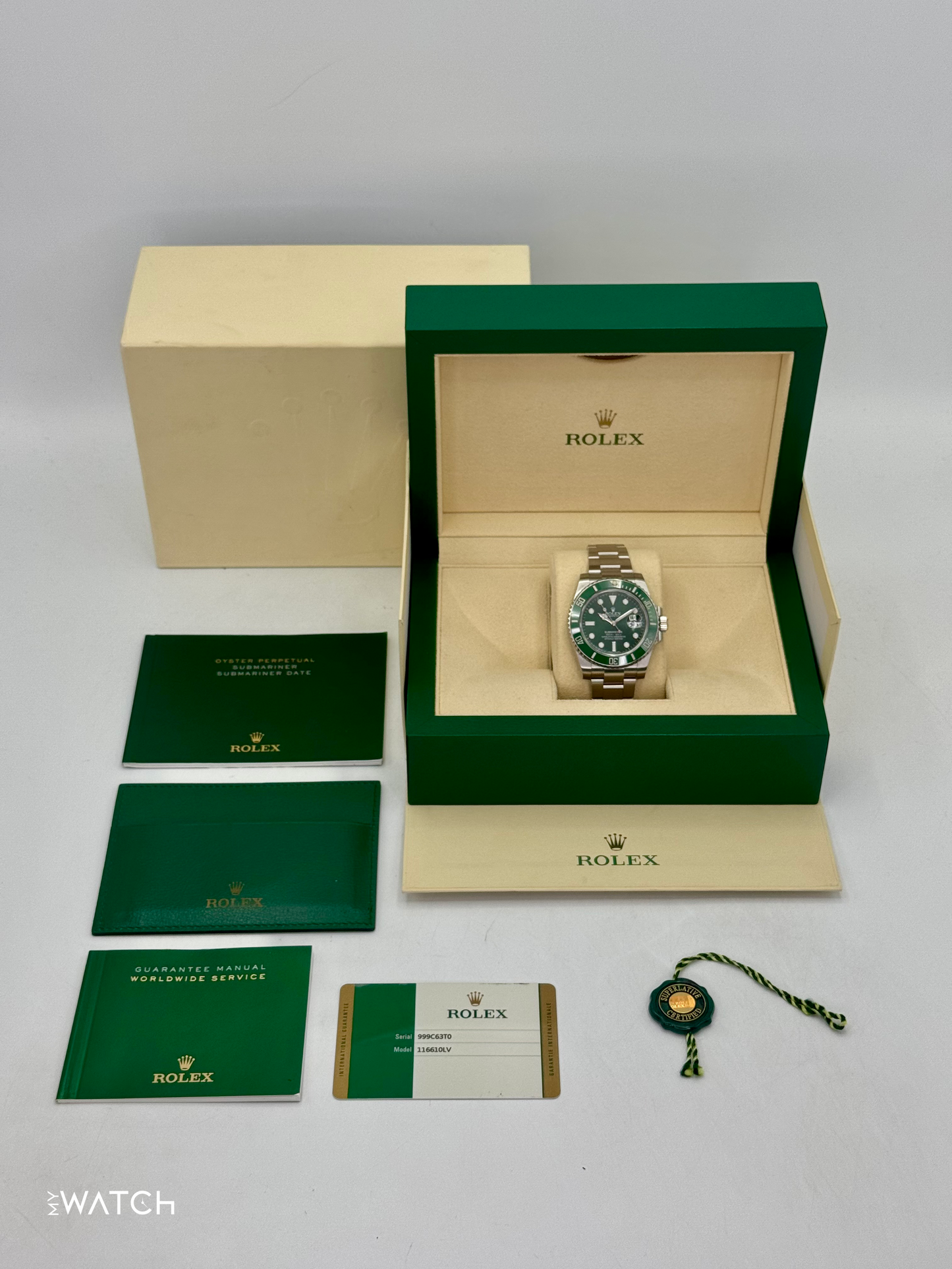 2016 Rolex Submariner “Hulk” 40mm 116610LV Green Dial