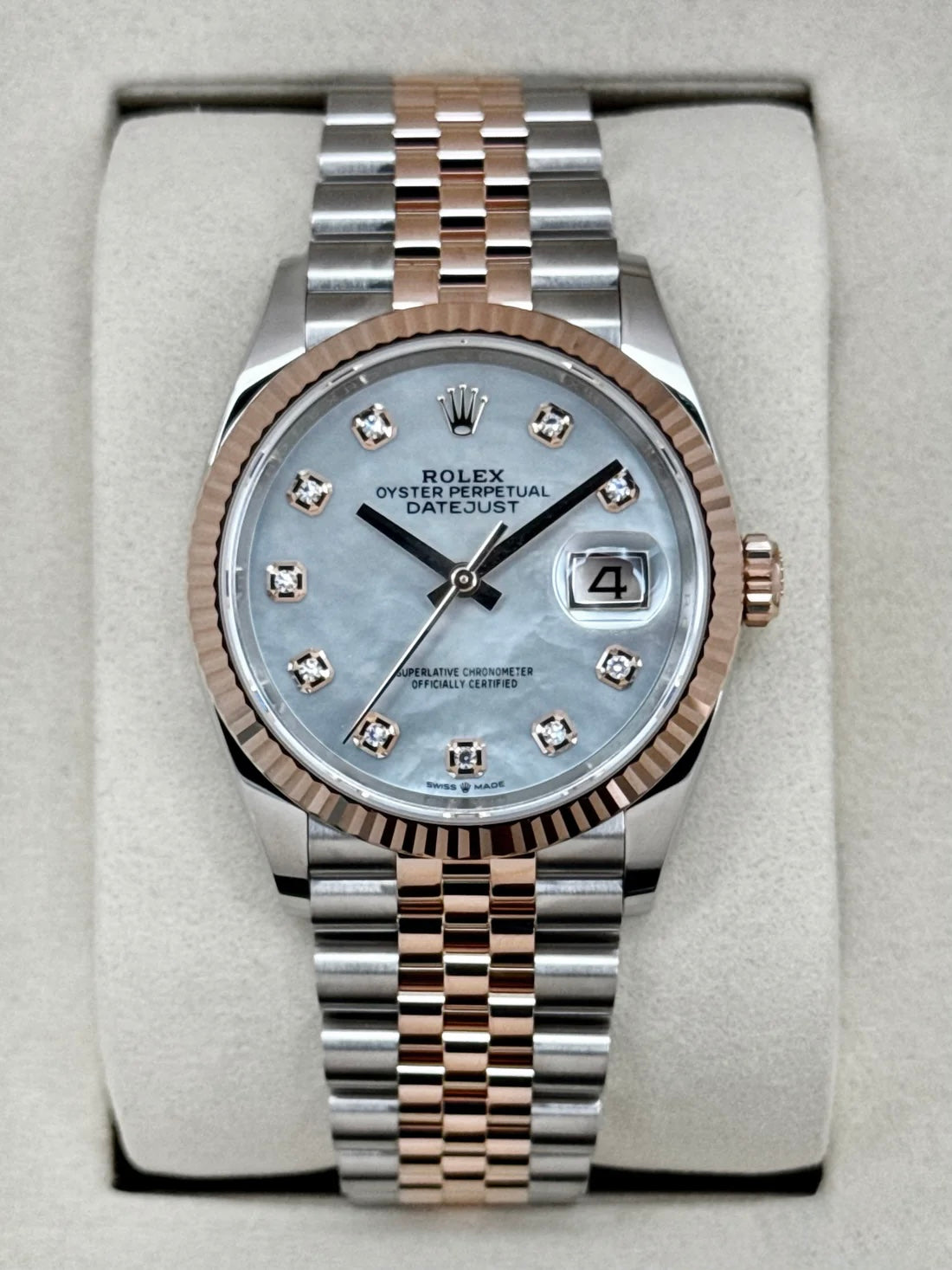 NEW 2026 Rolex Datejust 36mm 126231 Two-Tone Mother of Pearl Diamond Dial