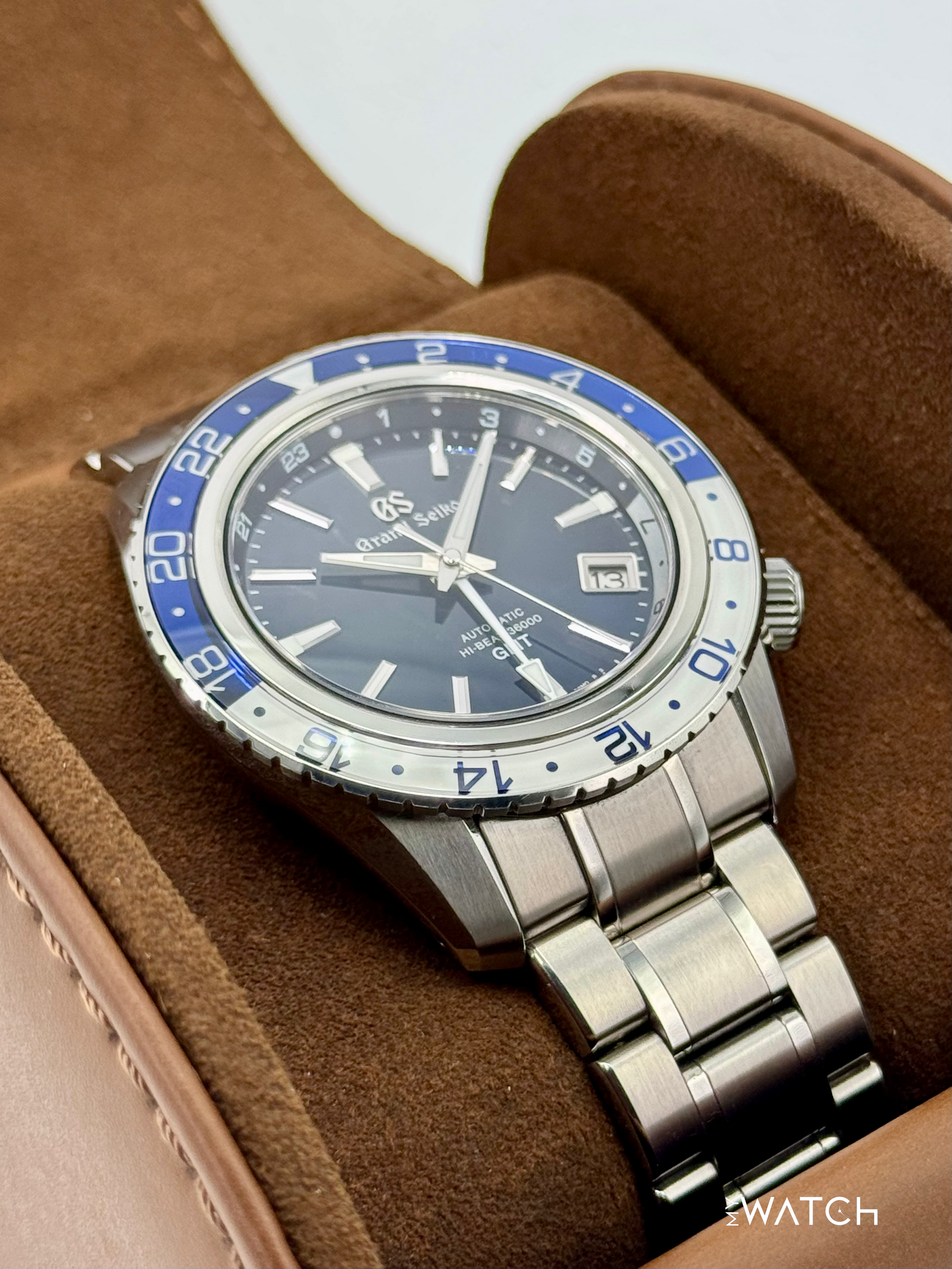 Grand Seiko GMT 44.2mm SBGJ237 Stainless Steel Blue Dial - MyWatchLLC