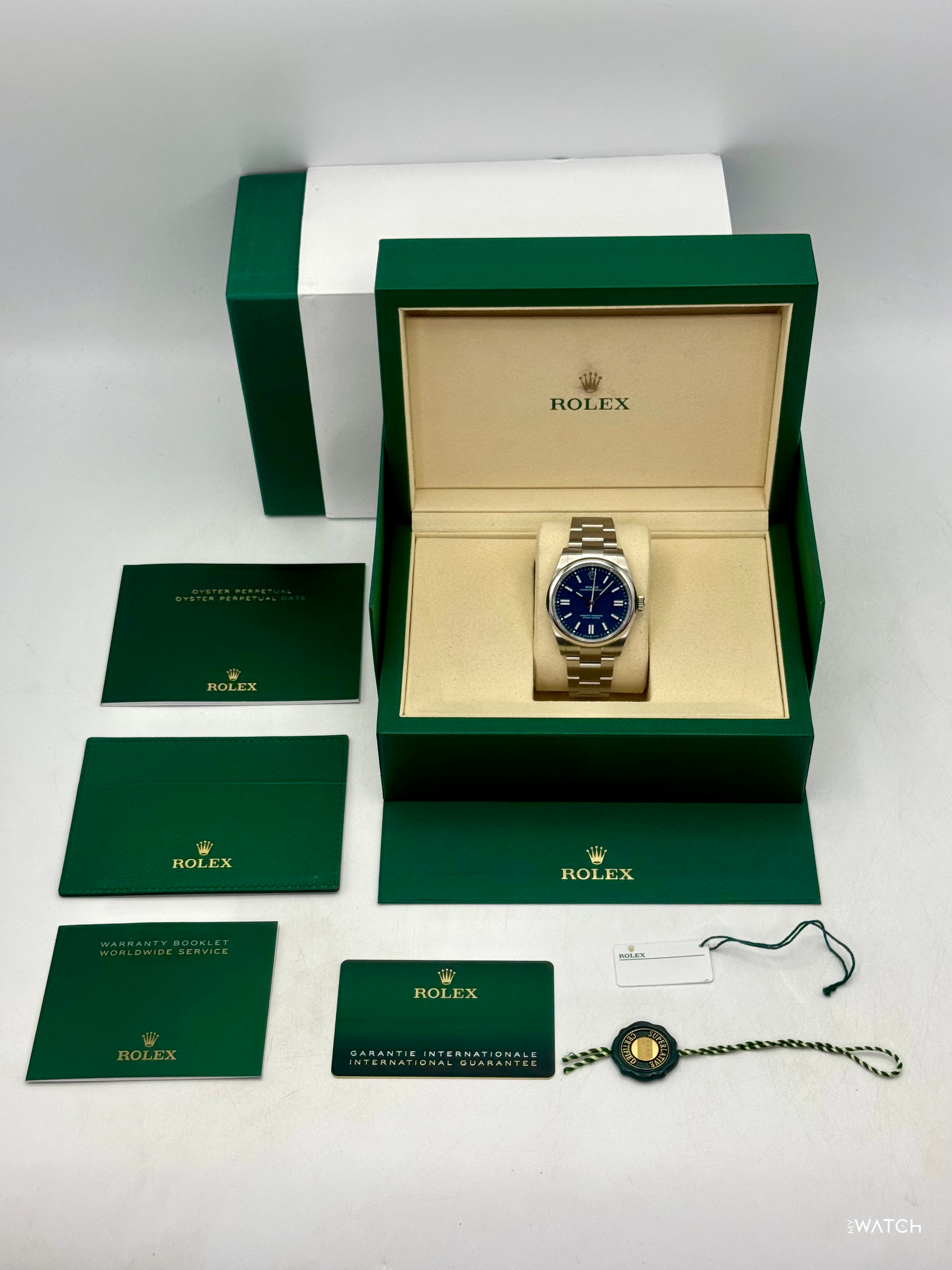 2026 Rolex Oyster Perpetual 41mm 134300 Med Blue Dial (STICKERED)