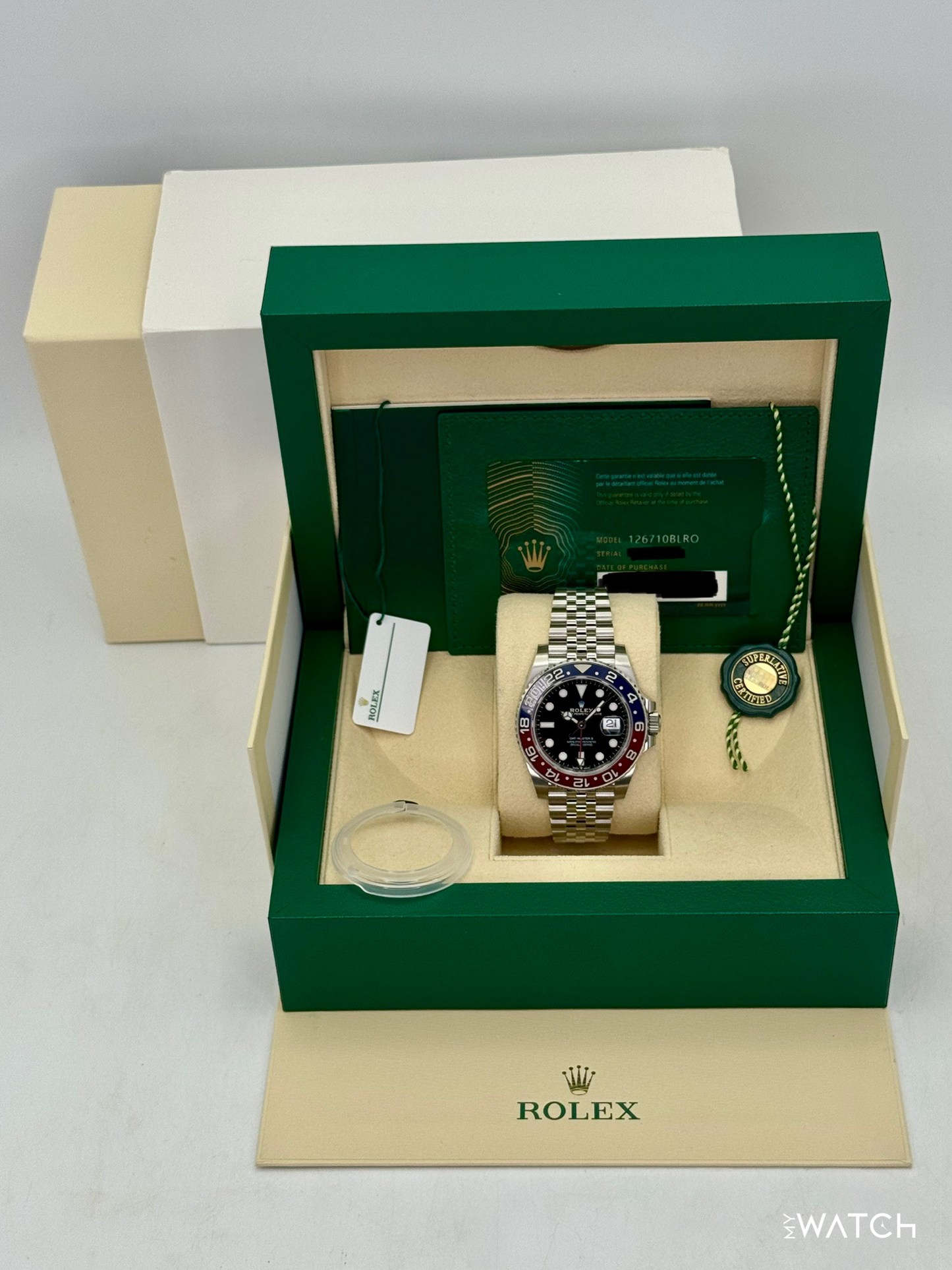 NEW 2023 Rolex GMT-Master II "Pepsi" 40mm 126710BLRO Jubilee (STICKERED)