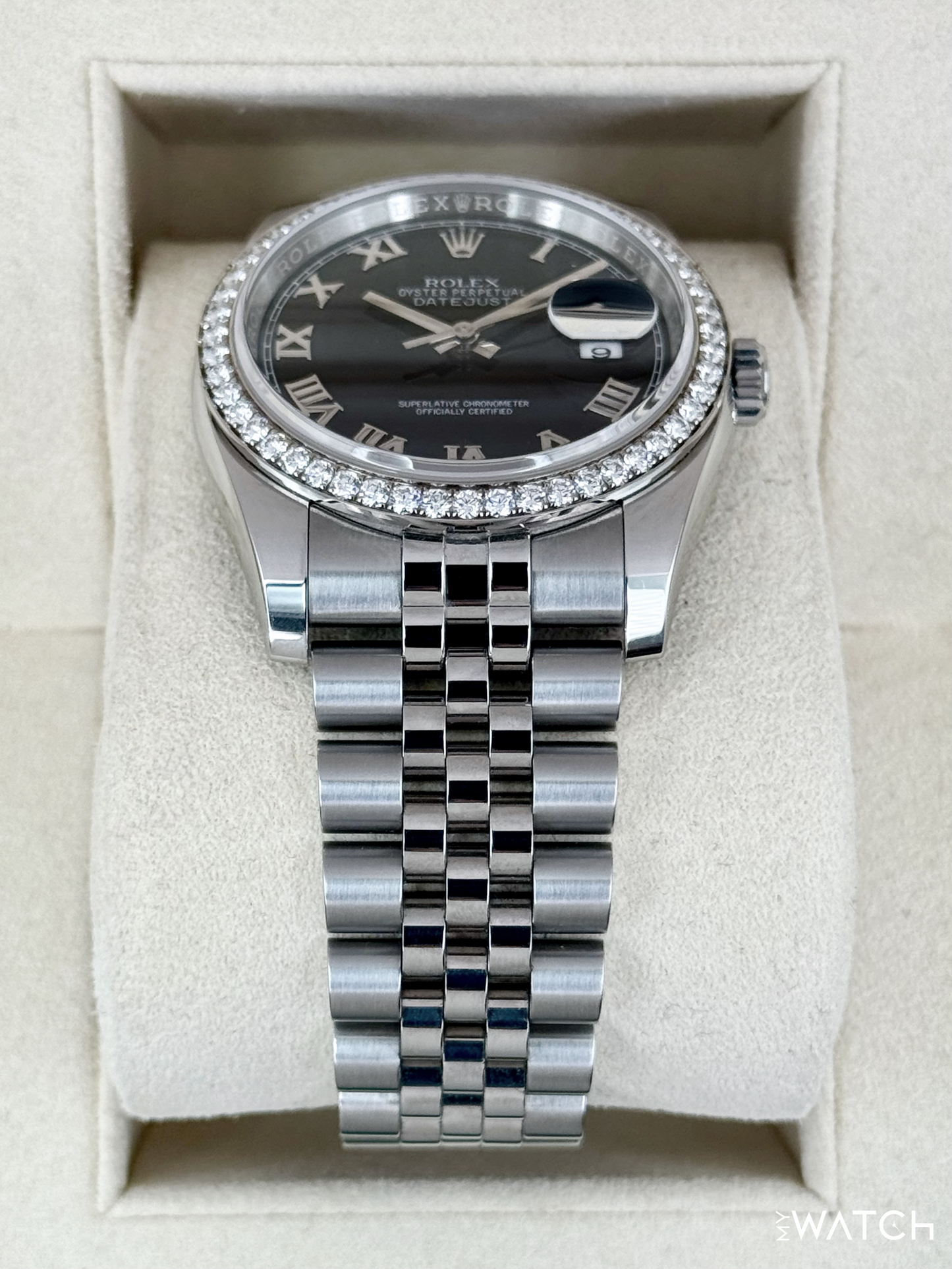 2017 Rolex Datejust 36mm 116244 Stainless Steel Jubilee Black Dial