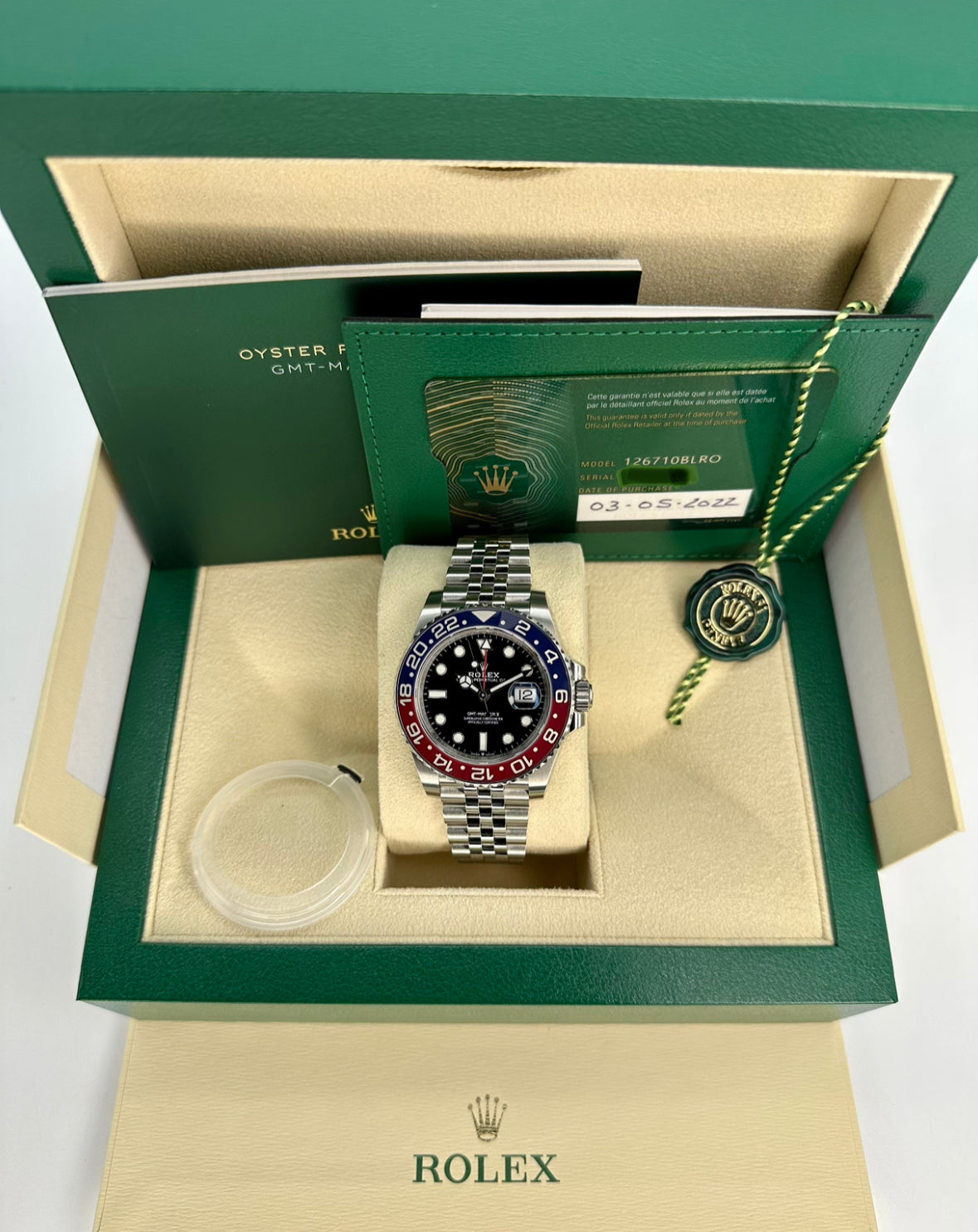 2022 Rolex GMT-Master II "Pepsi" 40mm 126710BLRO Jubilee Black Dial - MyWatchLLC