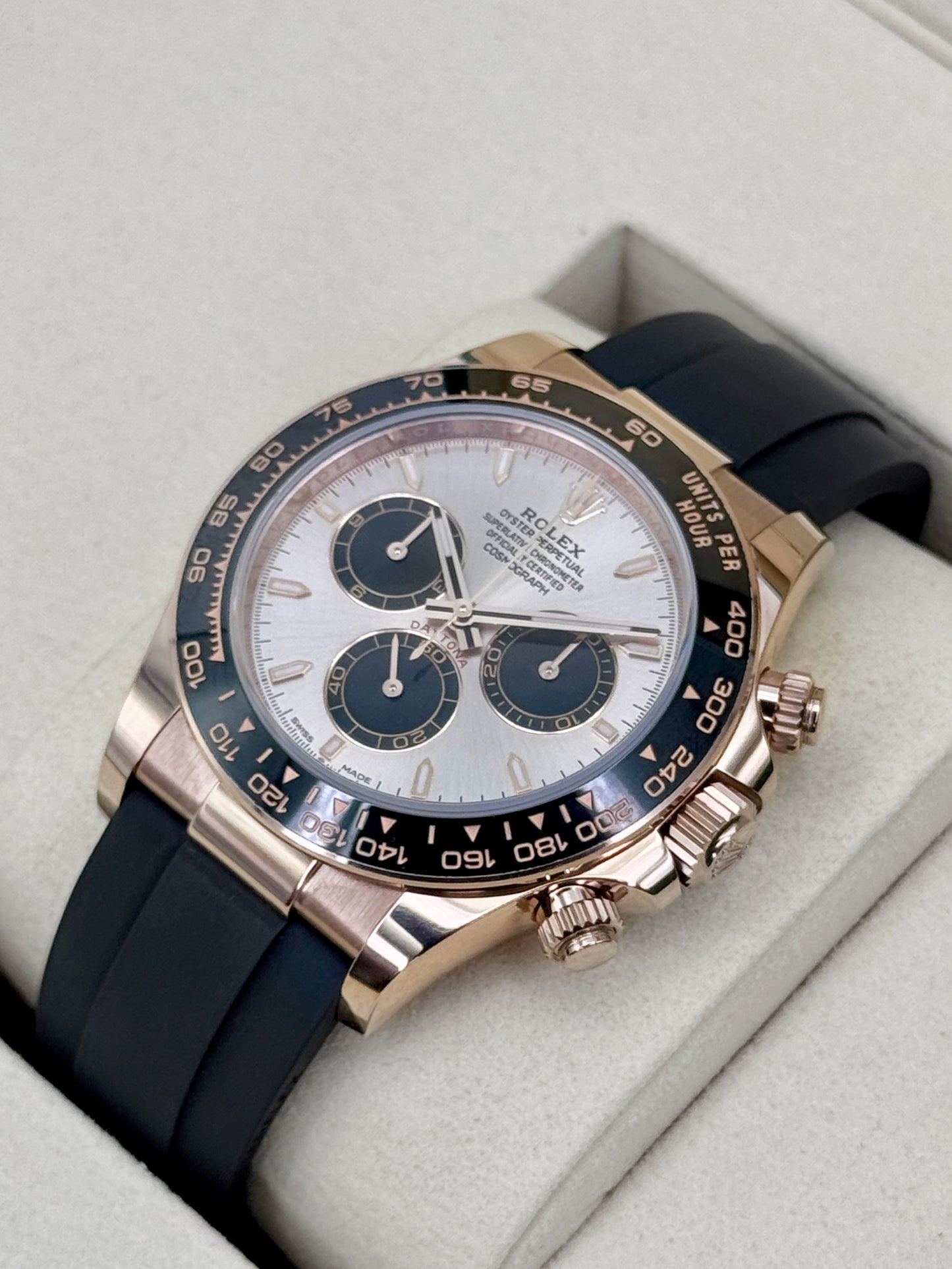 NEW 2026 Rolex Daytona 40mm 126515LN Rose Gold Oysterflex Sundust Dial
