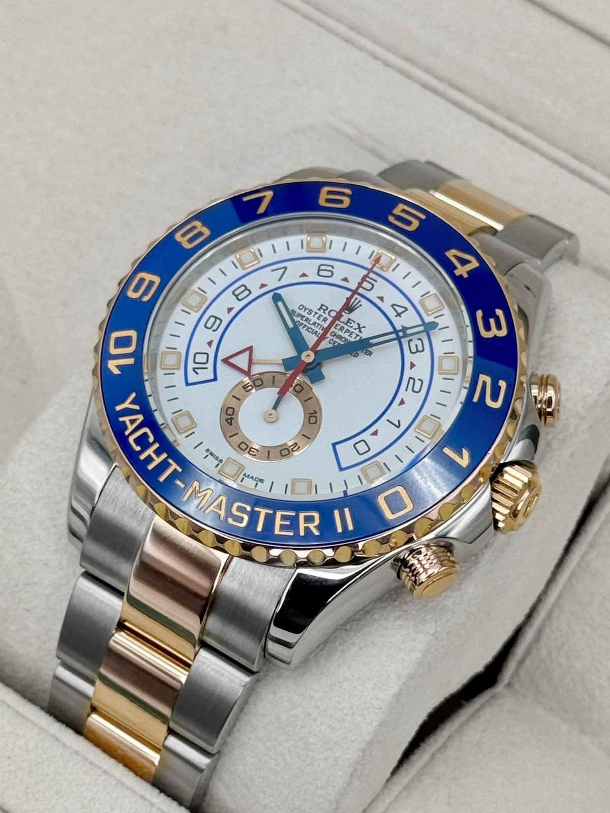 2013 Rolex Yacht-Master II 44mm 116681 Two-Tone White Dial