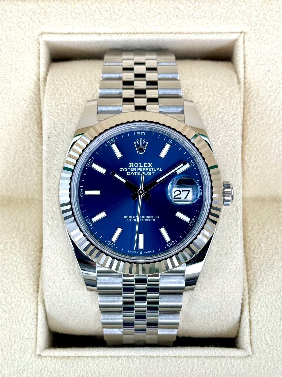 NEW 2024 Rolex Datejust 41mm 126334 Stainless Steel Jubilee Blue Dial