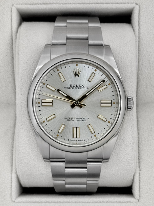 2023 Rolex Oyster Perpetual 41mm 124300 Silver Dial