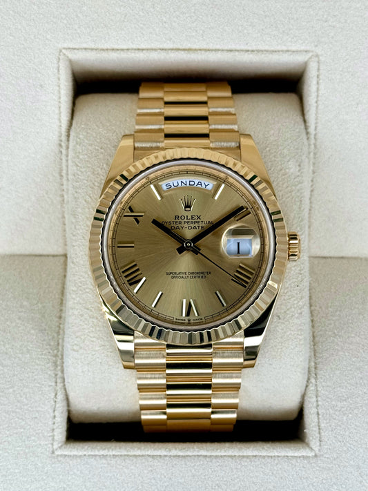 2021 Rolex Day-Date 40mm 228238 Presidential Champagne Dial