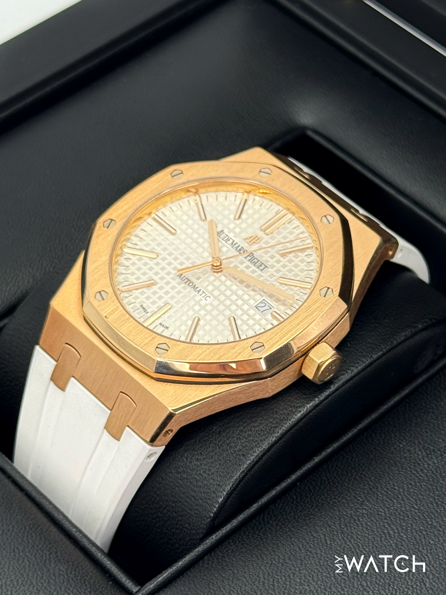 2017 Audemars Piguet Royal Oak 41mm 15400OR Rose Gold White Dial