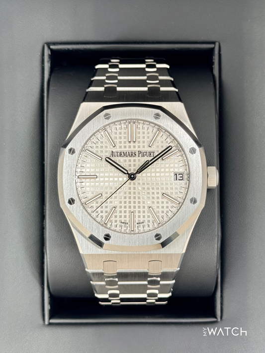 NEW 2022 Audemars Piguet  Royal Oak  41mm 15510ST Stainless Steel White Dial