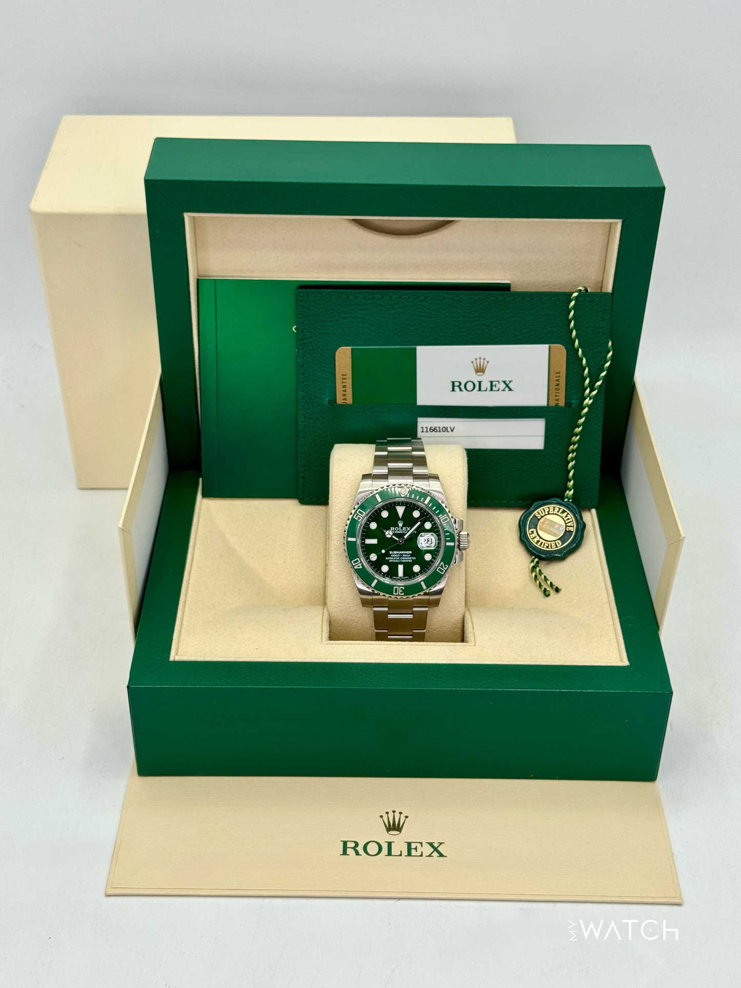 2018 Rolex Submariner “Hulk” 40mm 116610LV Green Dial - MyWatchLLC