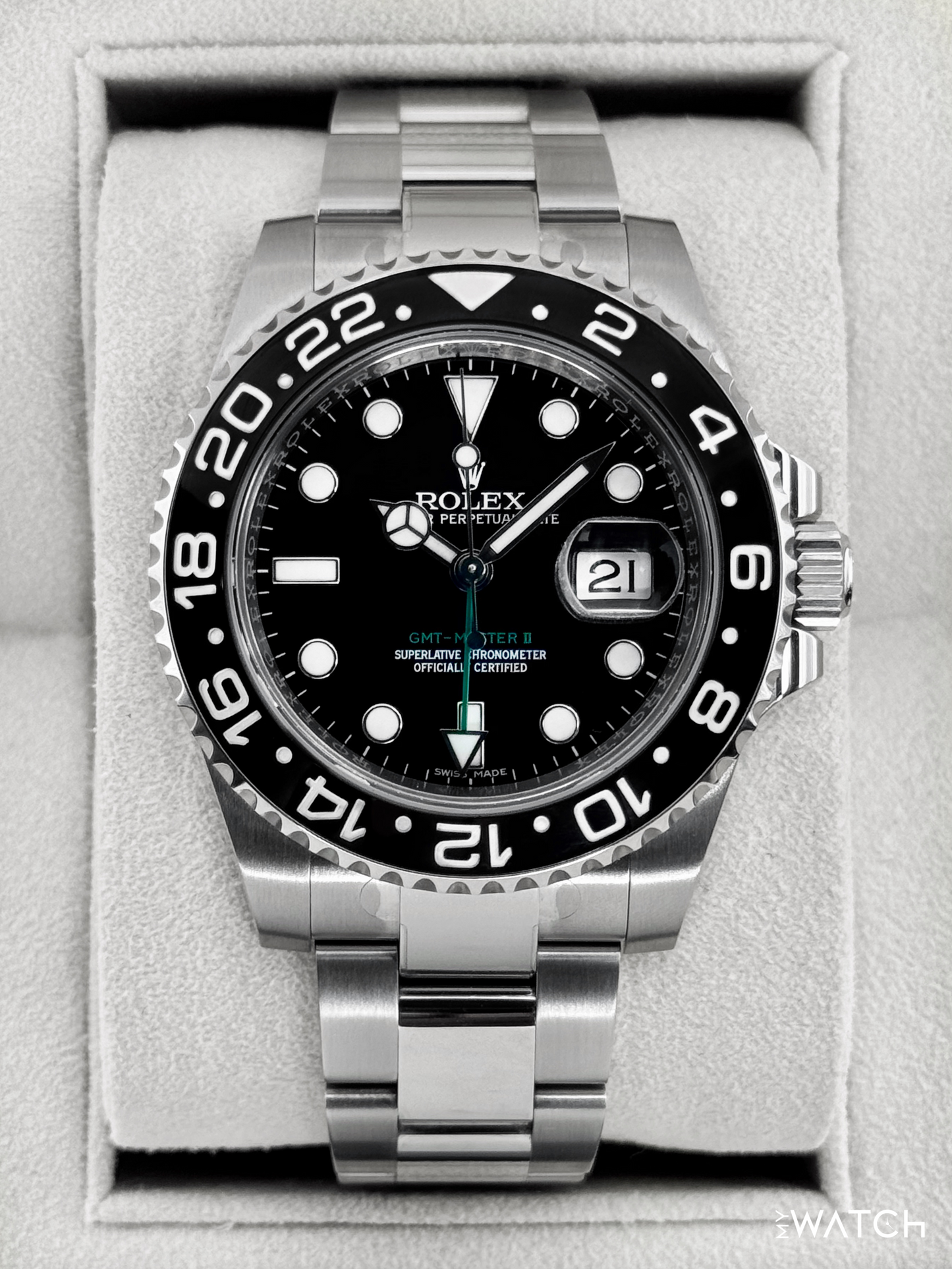 2015 Rolex GMT-Master II 40mm 116710LN Stainless Steel Black Dial - MyWatchLLC