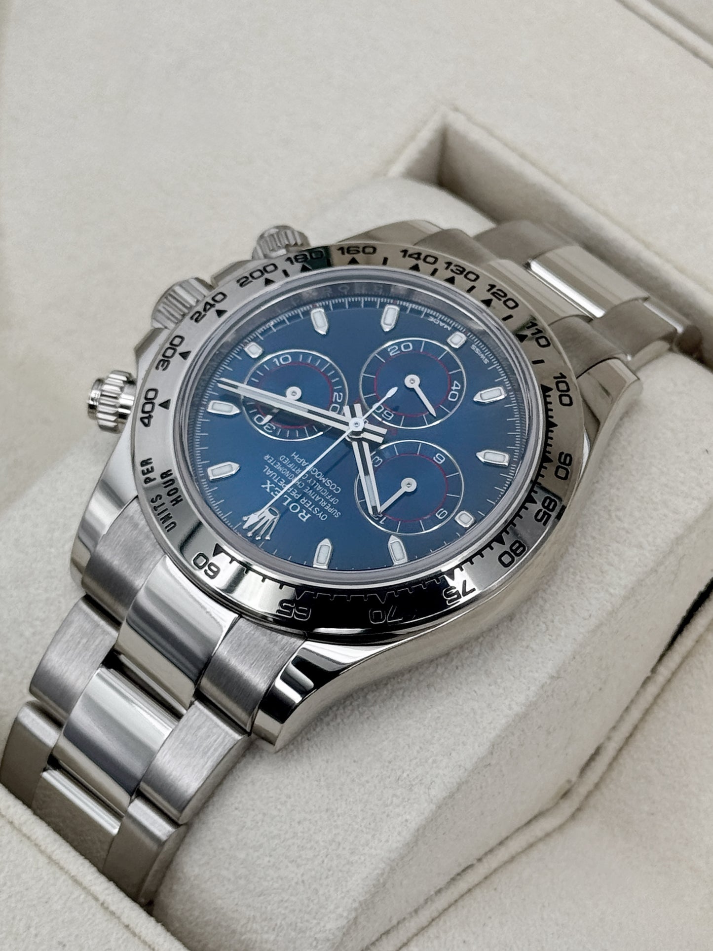 2021 Rolex Daytona 40mm 116509 White Gold Blue Dial