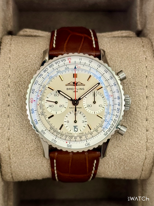 2024 Breitling Navitimer Chronograph B01 41mm AB0139 Stainless Steel Silver Dial - MyWatchLLC