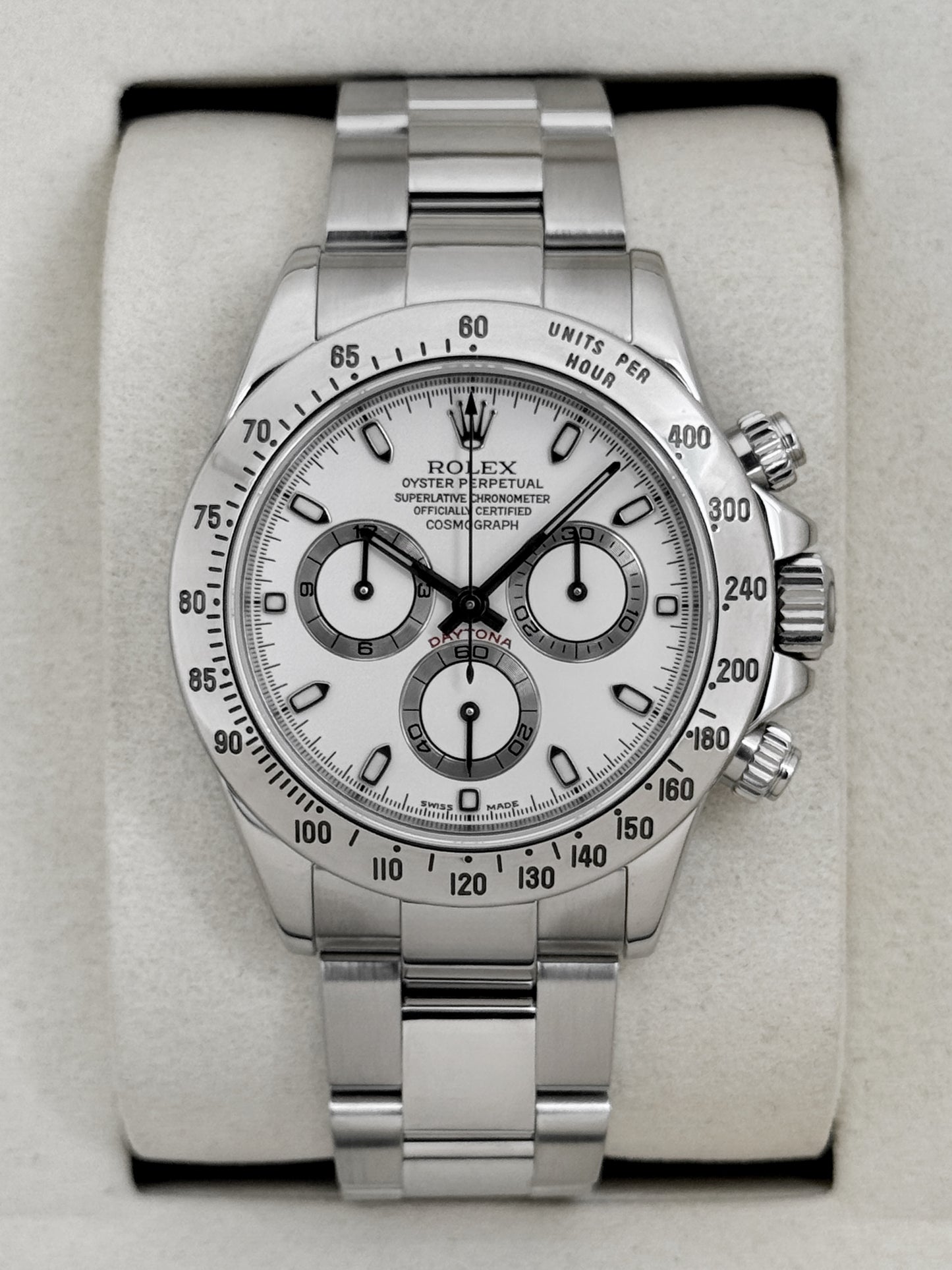 2003 Rolex Daytona 40mm 116520 Stainless Steel White Dial (Collectors Set)