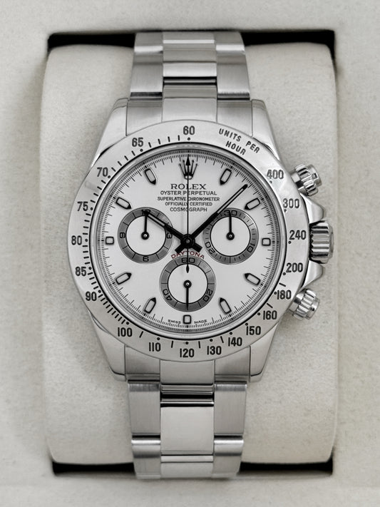 2003 Rolex Daytona 40mm 116520 Stainless Steel White Dial (Collectors Set)