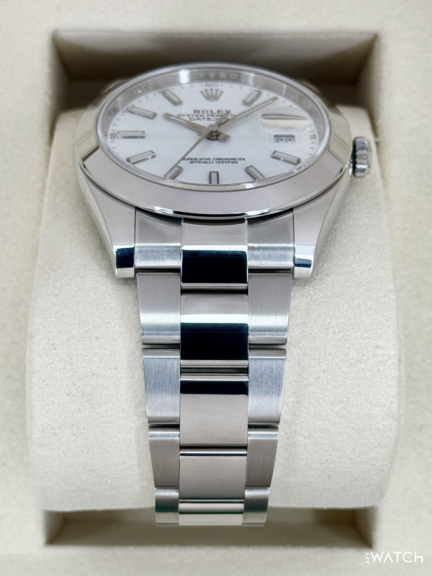 NEW 2025 Rolex Datejust 41mm 126300 Stainless Steel Oyster White Dial - MyWatchLLC