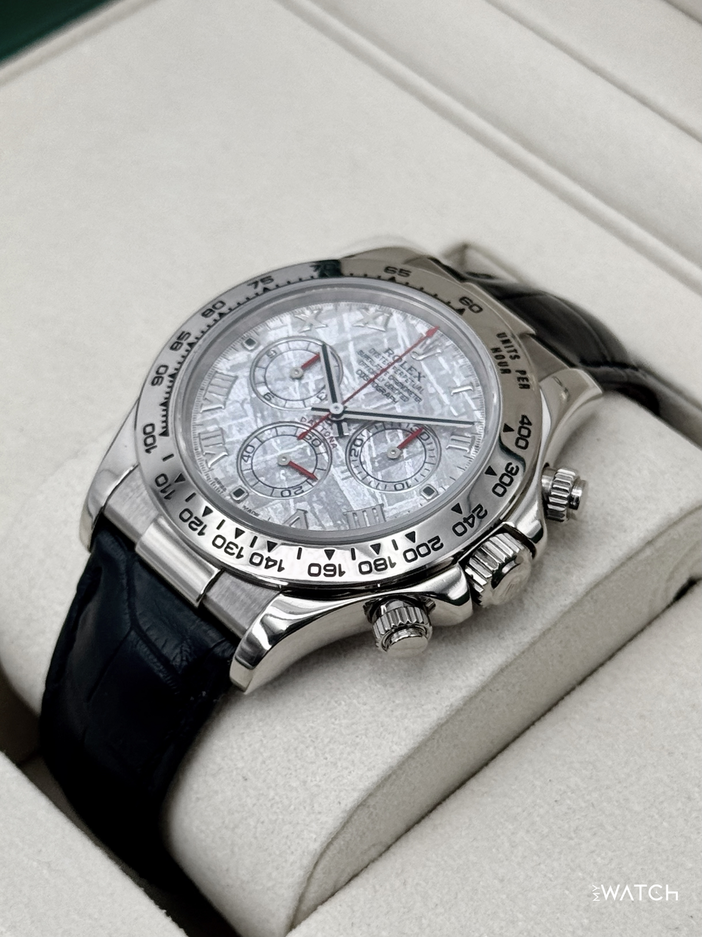 2002 Rolex Daytona 40mm 116519 White Gold Meteorite Dial - MyWatchLLC