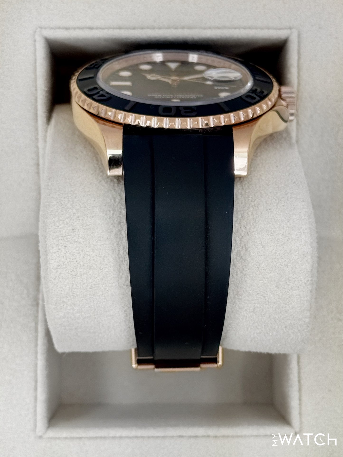 2023 Rolex Yacht-Master 40mm 126655 Rose Gold Oysterflex Black Dial (STICKERED)