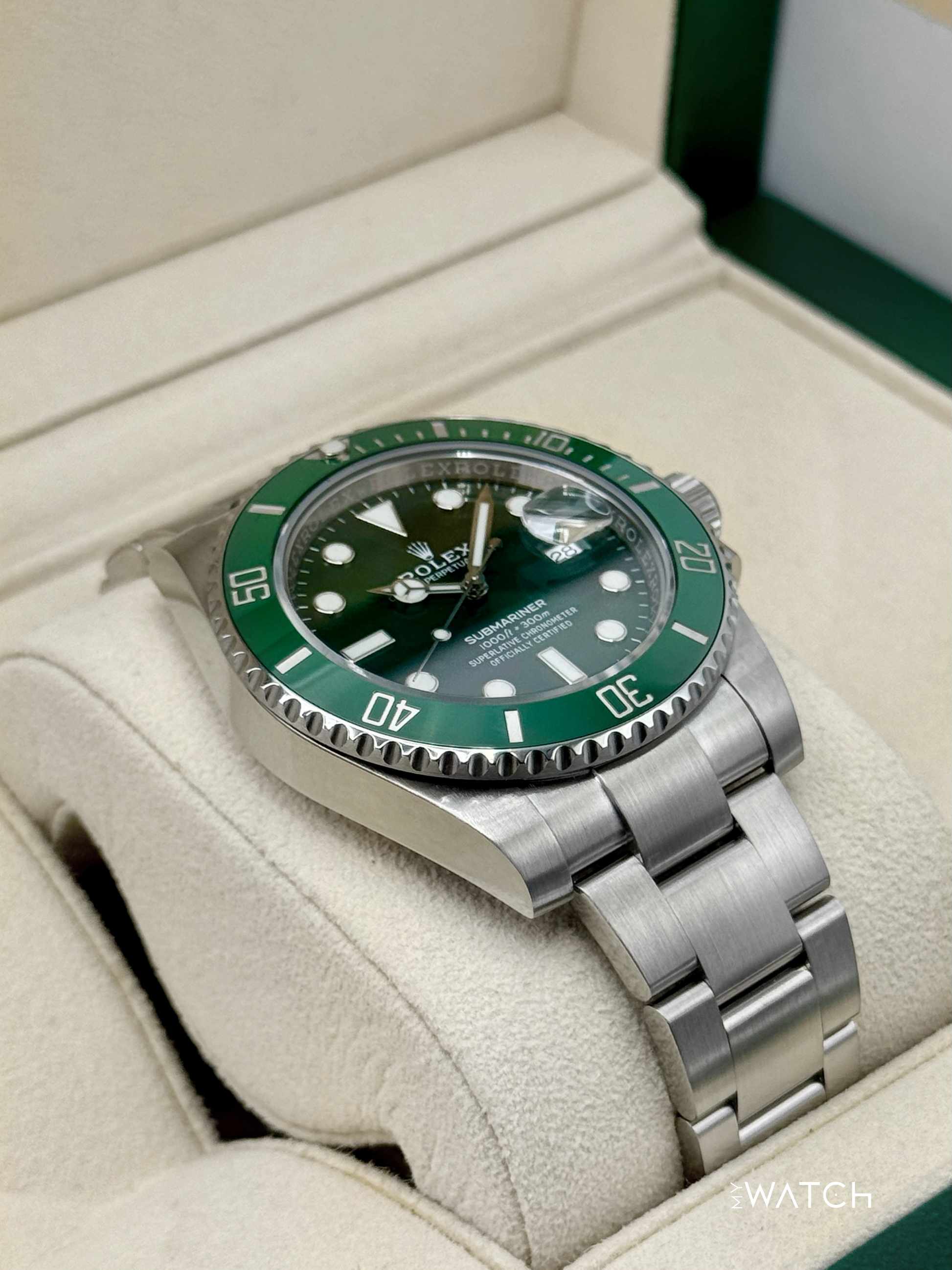 2018 Rolex Submariner “Hulk” 40mm 116610LV Green Dial - MyWatchLLC