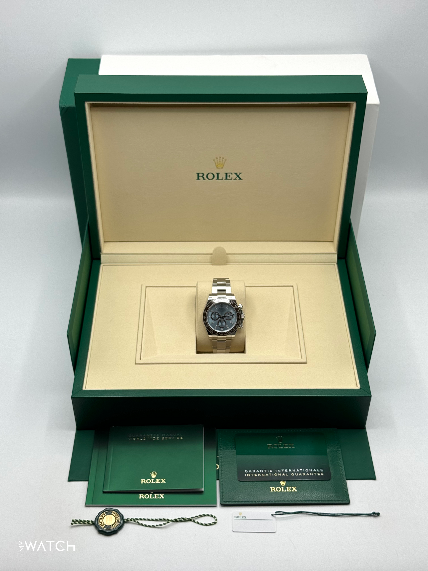 NEW 2025 Rolex Daytona 40mm 126506 Platinum Ice Blue Diamond Baguette Dial