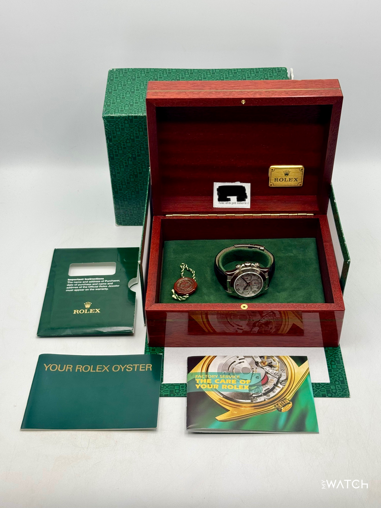 2002 Rolex Daytona 40mm 116519 White Gold Meteorite Dial - MyWatchLLC