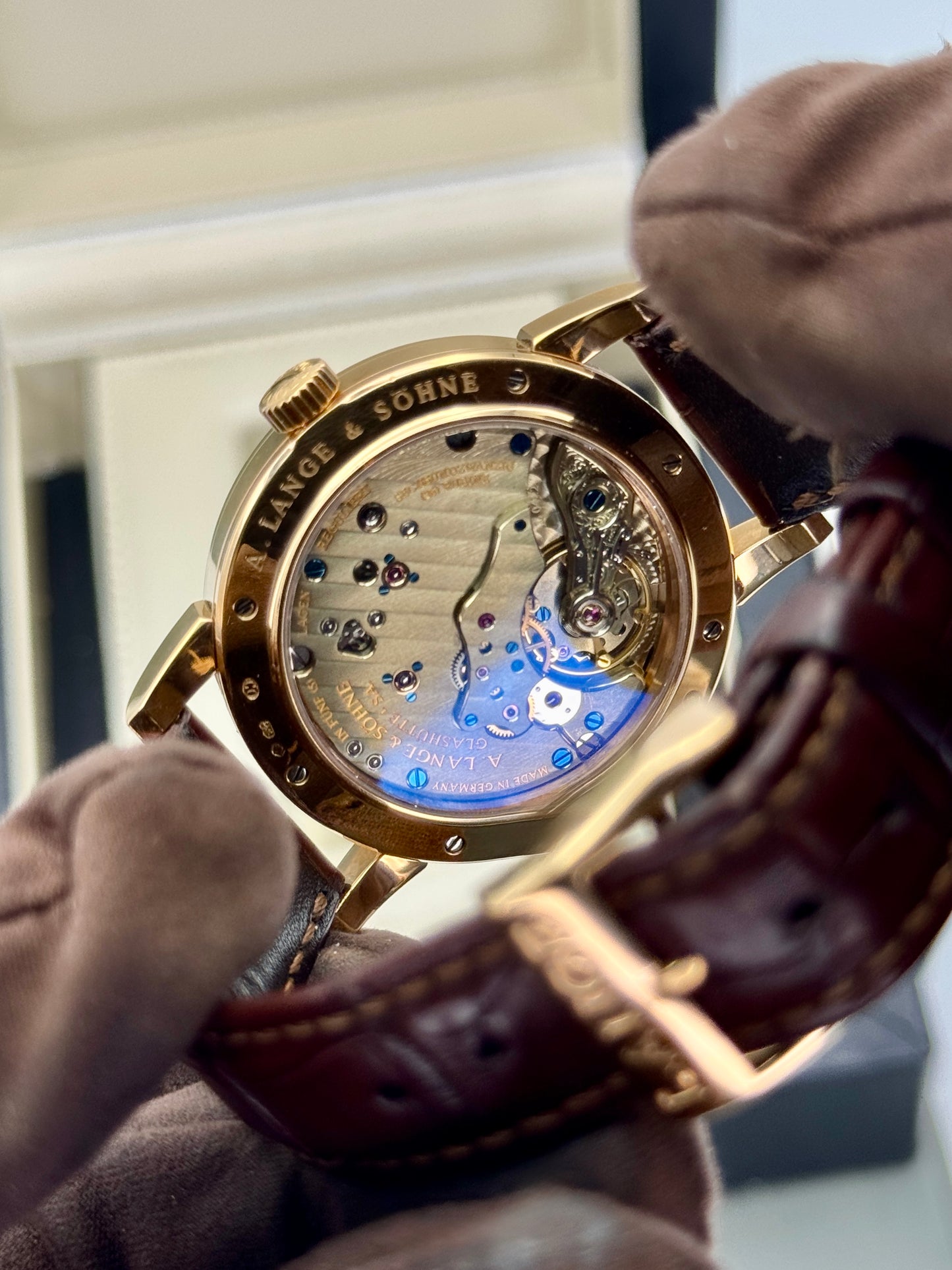 2007 A. Longe & Shone Richard Lange 40.5mm 232.032 Rose Gold Silver Dial