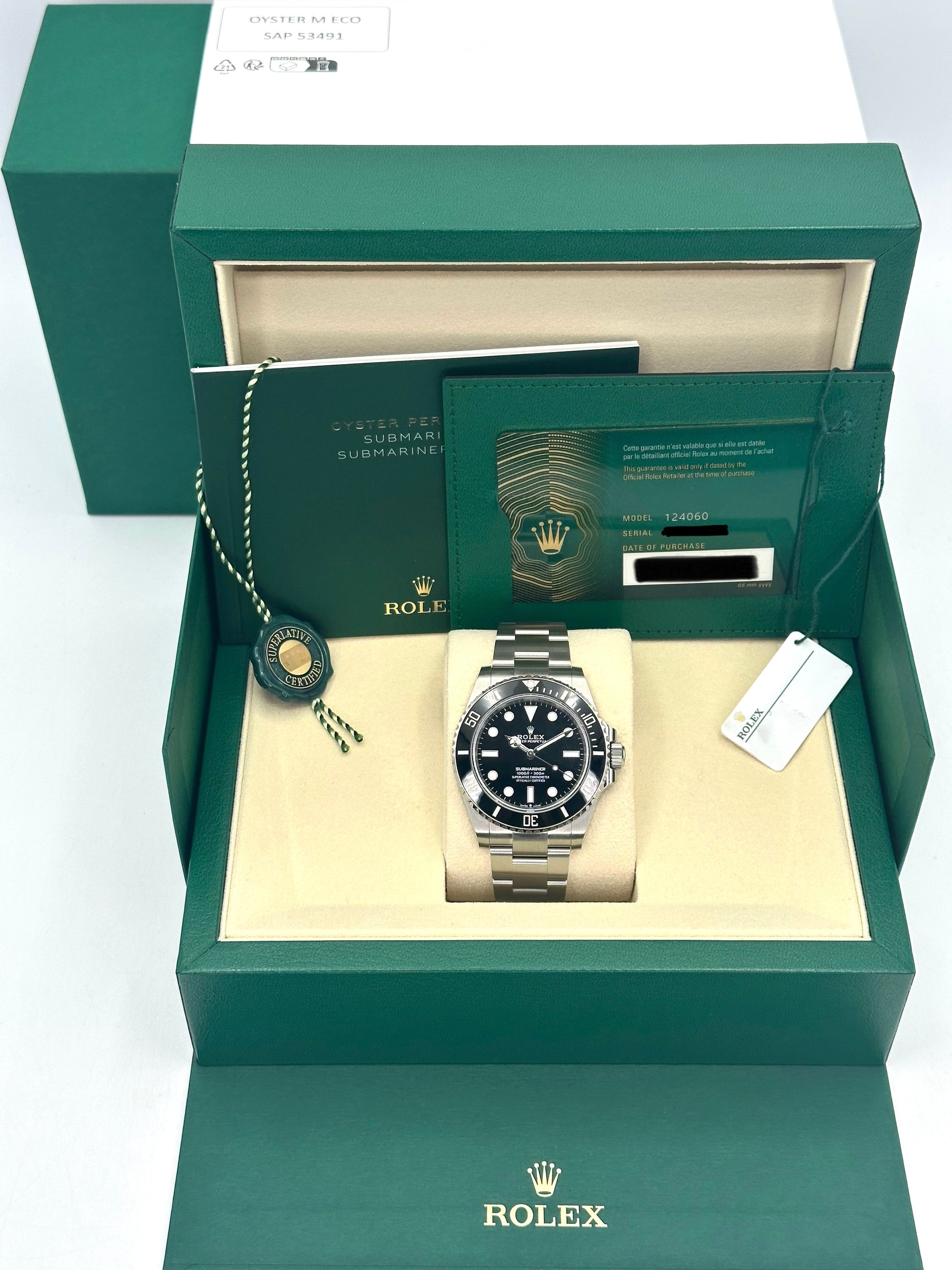NEW 2025 Rolex Submariner 41mm 124060 Stainless Steel Black Dial - MyWatchLLC