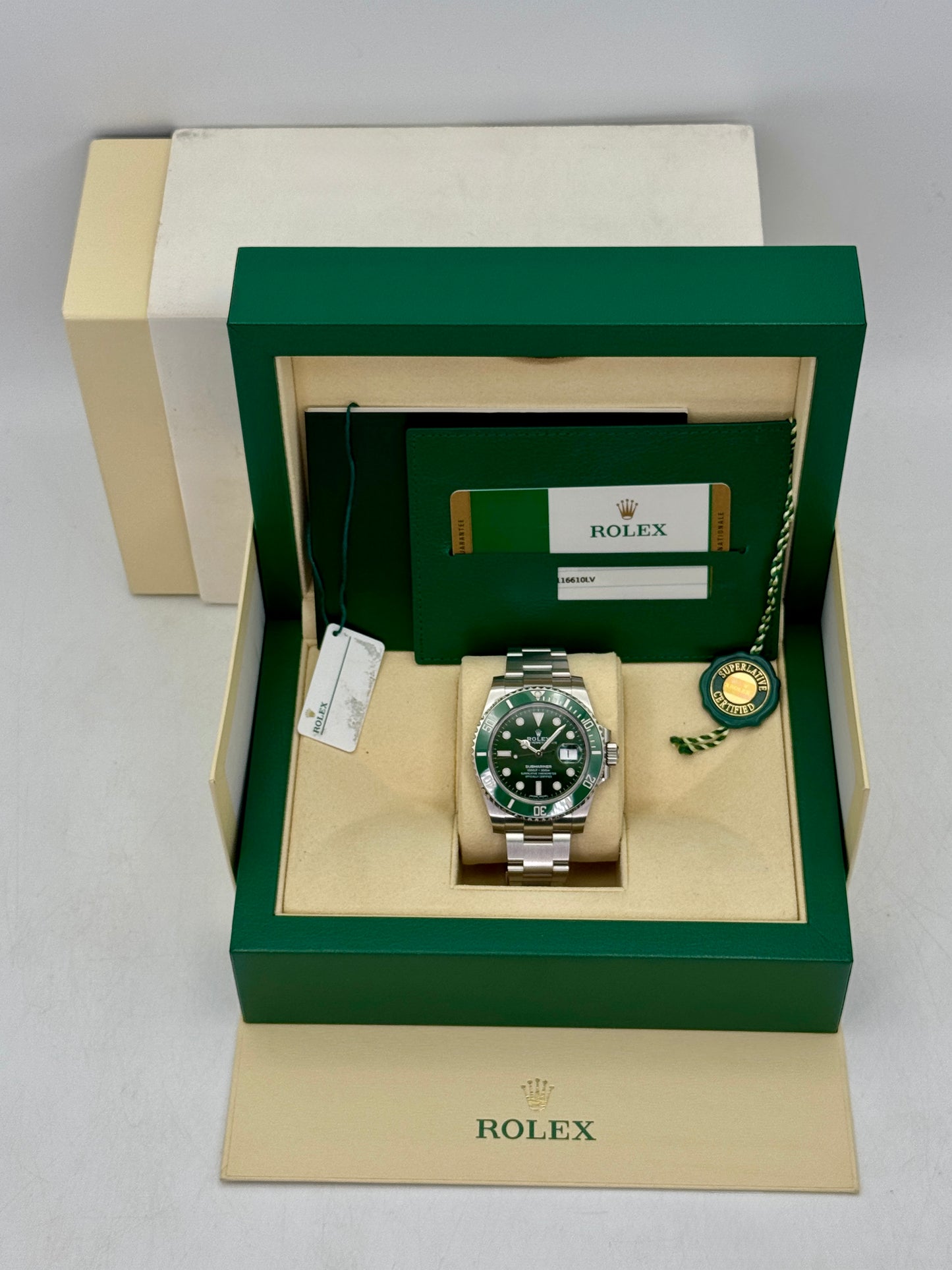 2019 Rolex Submariner Hulk 40mm 116610LV Green Dial