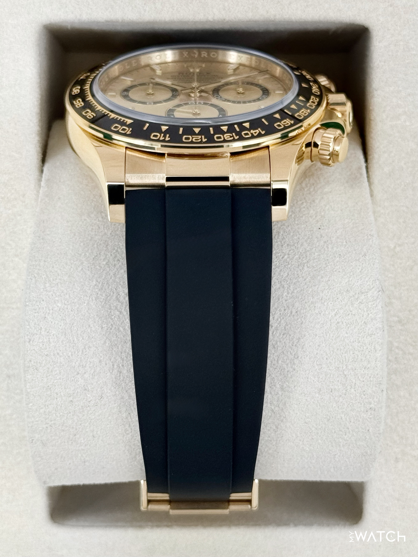 NEW 2026 Rolex Daytona 40mm 126518LN Yellow Gold Oysterflex Champagne Dial - MyWatchLLC