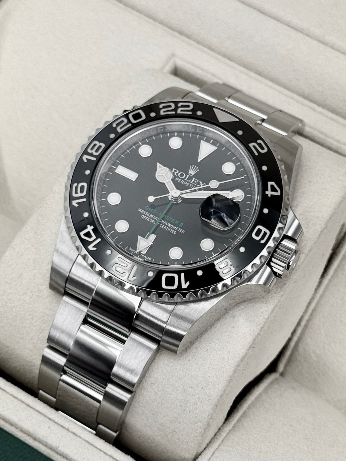2018 Rolex GMT-Master II 40mm 116710LN Stainless Steel Black Dial
