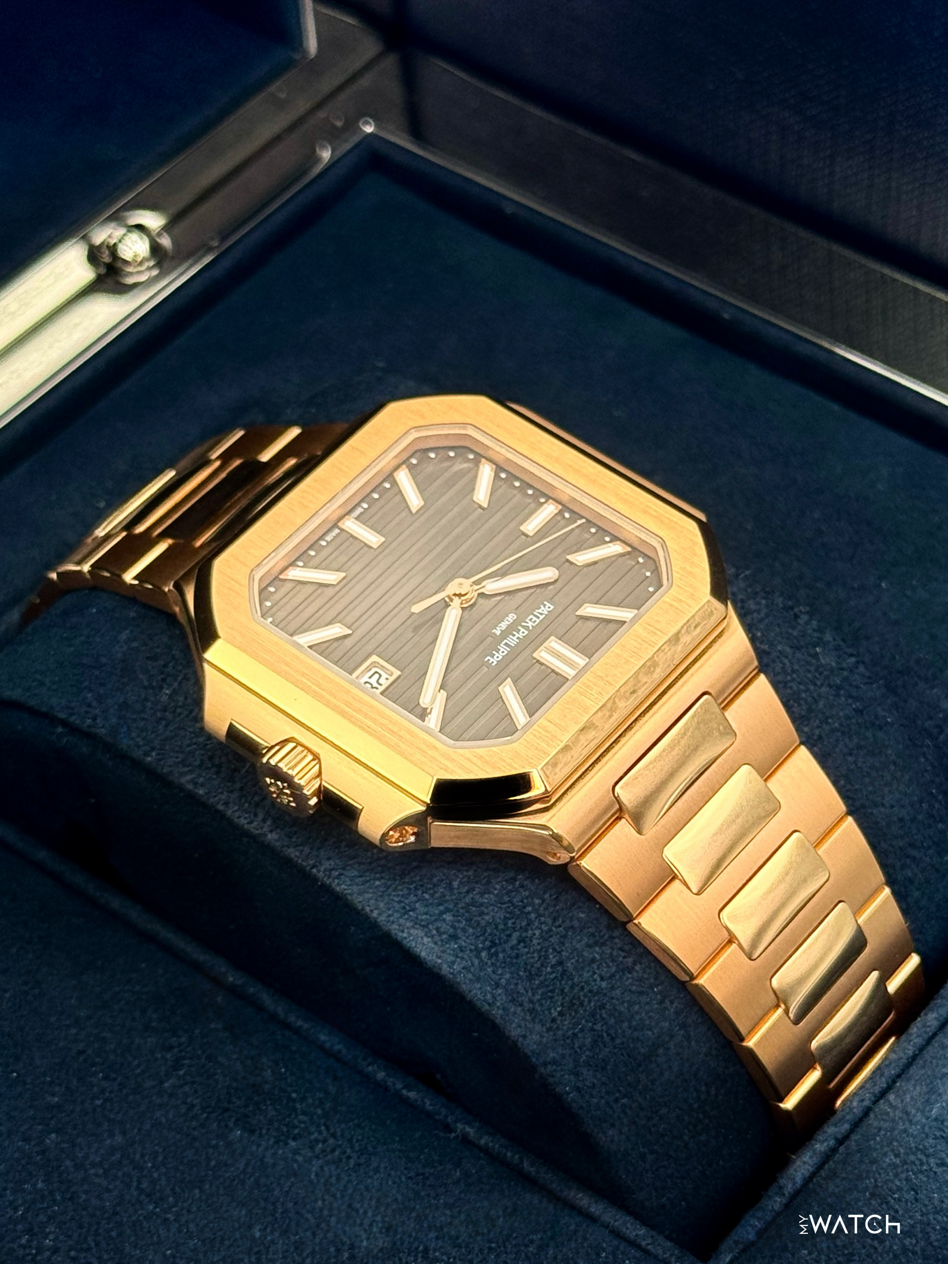 2025 Patek Philippe Cubitus 40mm 7128 Rose Gold Sunburst Brown Dial - MyWatchLLC