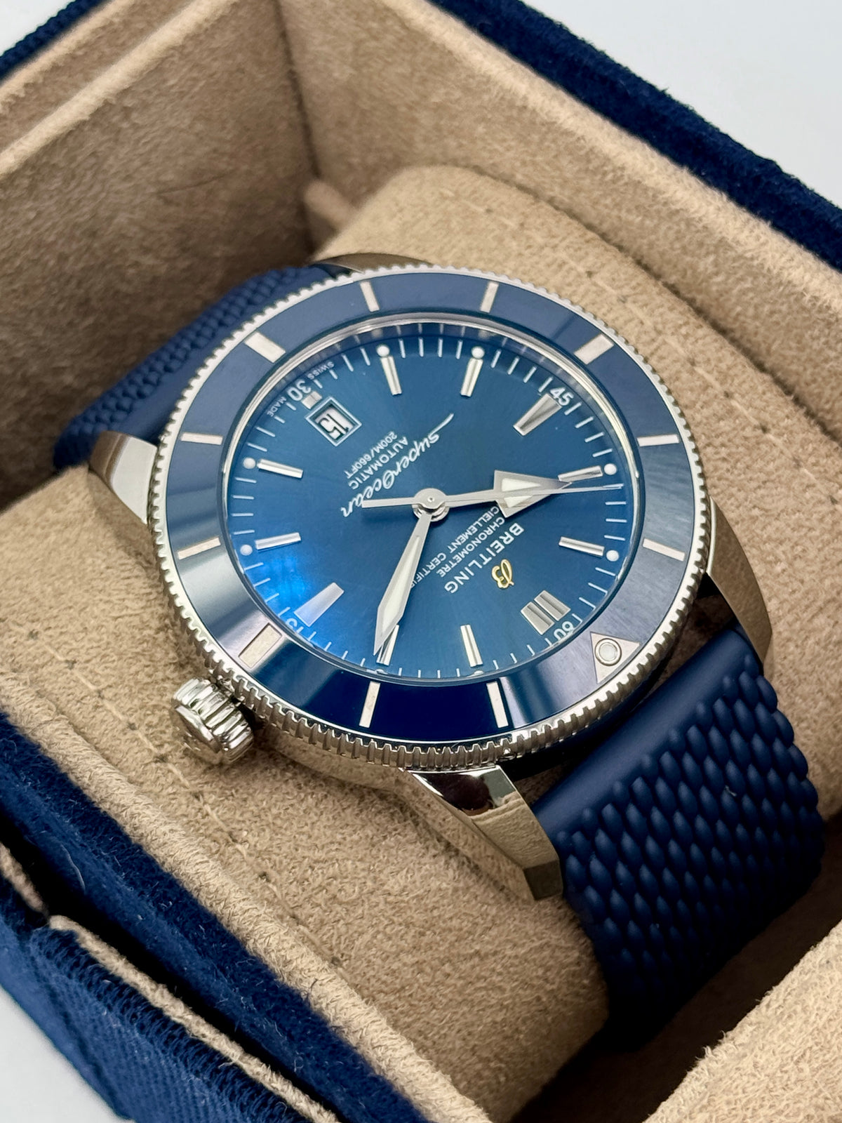 2025 Breitling Superocean Heritage II 46mm AB2020 Stainless Steel Blue Dial
