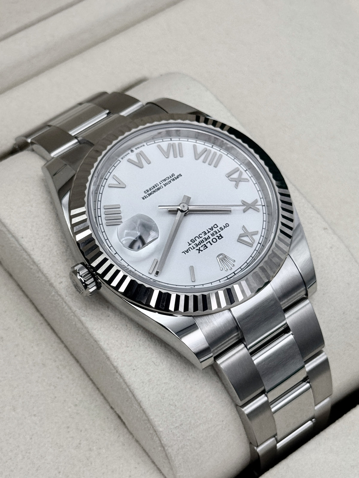 NEW 2026 Rolex Datejust 41mm 126334 Stainless Steel Oyster White Roman Numeral Dial