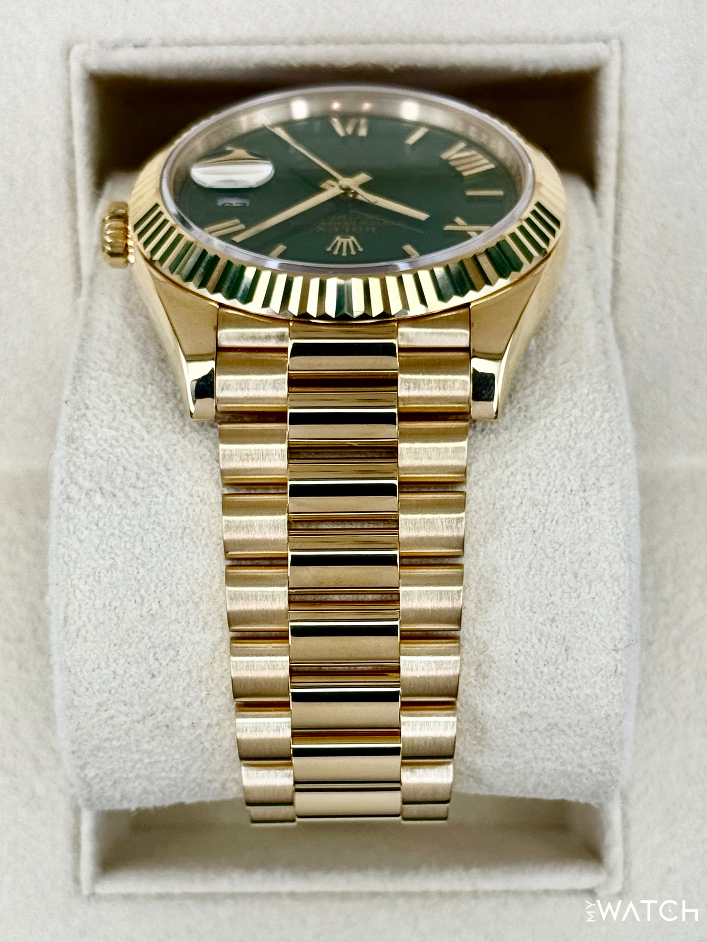 2022 Rolex Day-Date 40mm 228238 Presidential Green Dial - MyWatchLLC