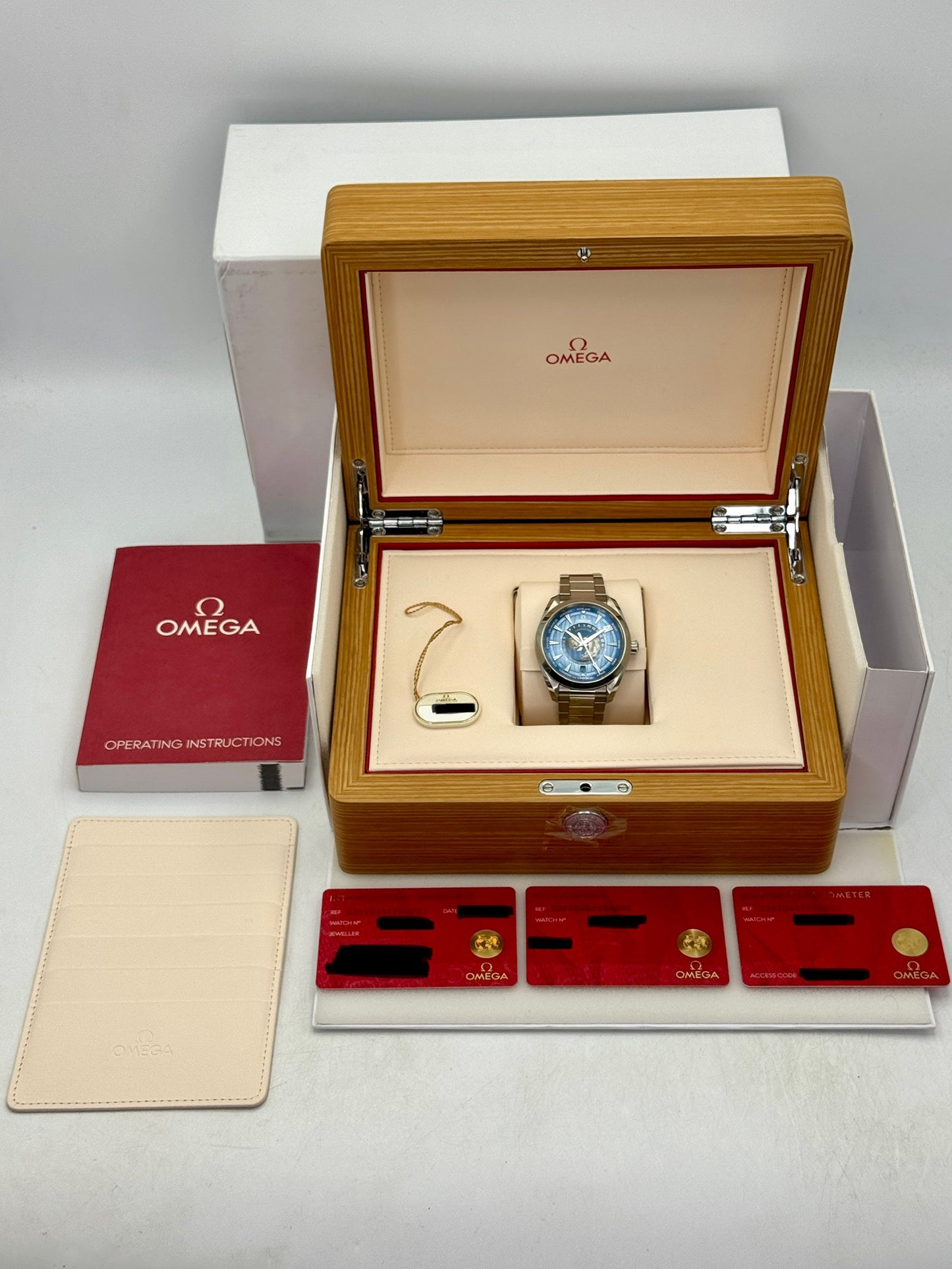 2025 Omega Seamaster Aqua Terra Worldtimer 43mm 220.10.43.22.03.002 Blue Dial