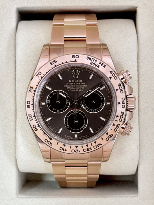 NEW 2026 Rolex Daytona 40mm 126505 Rose Gold Chocolate Dial - STICKERED