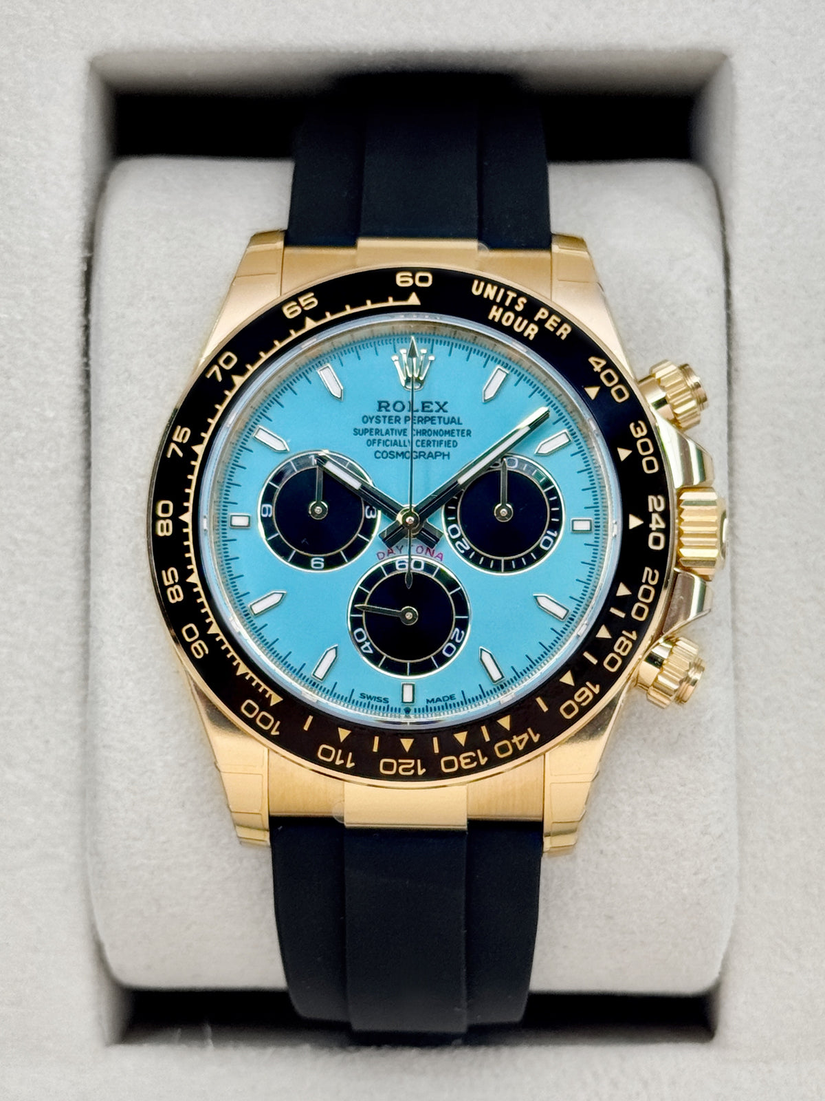 NEW 2026 Rolex Daytona 40mm 126518LN Oysterflex Turquoise Tiffany Blue Dial (NEW CARD STYLE)