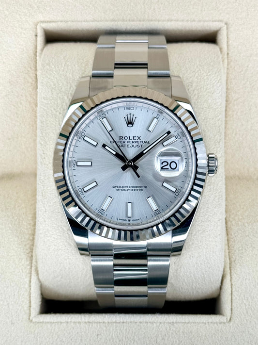 NEW 2024 Rolex Datejust 41mm 126334 Stainless Steel Oyster Silver Dial