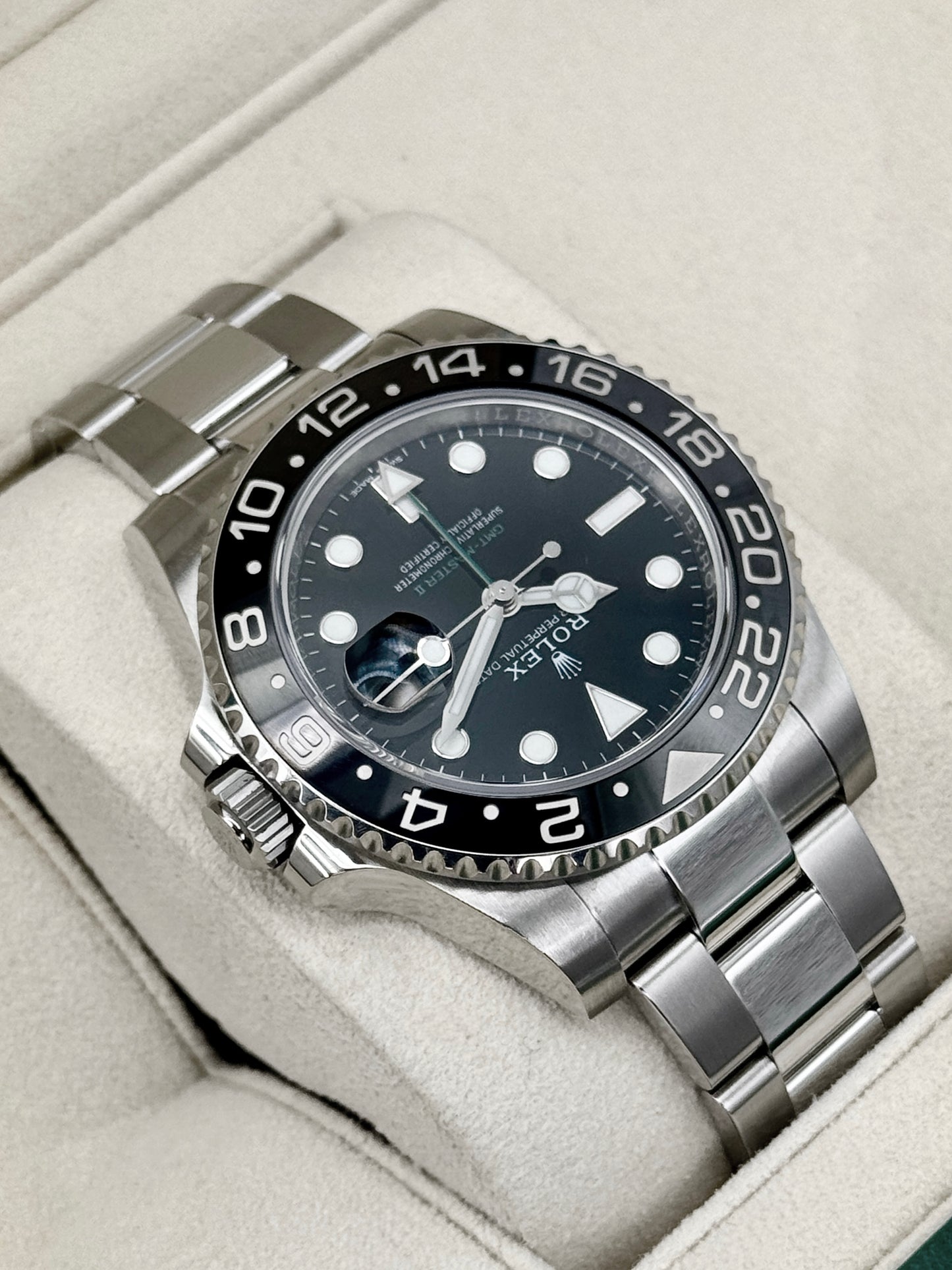 2018 Rolex GMT-Master II 40mm 116710LN Stainless Steel Black Dial