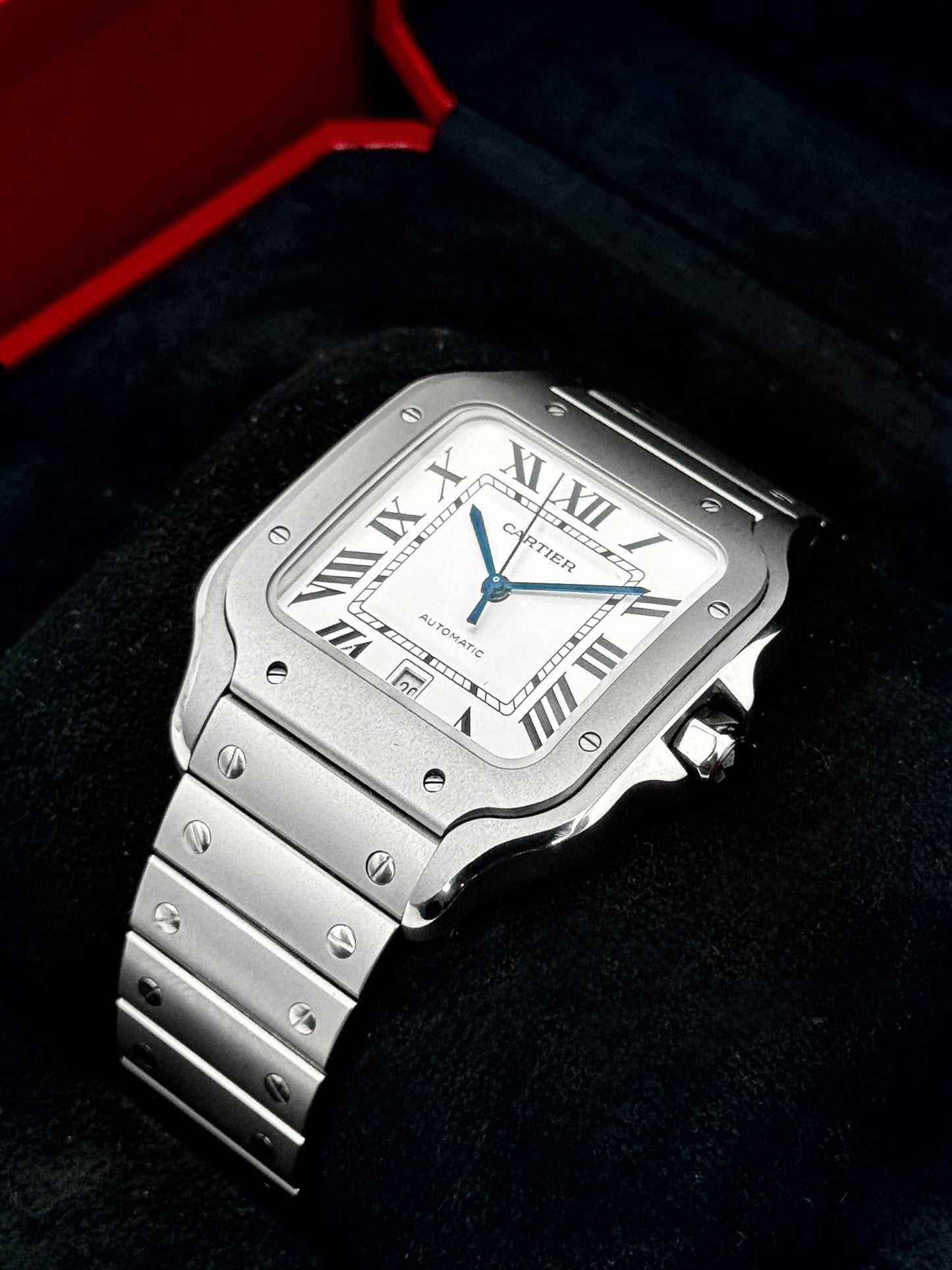 2025 Cartier Santos De Cartier 39.8mm WSSA0089 Titanium White Dial
