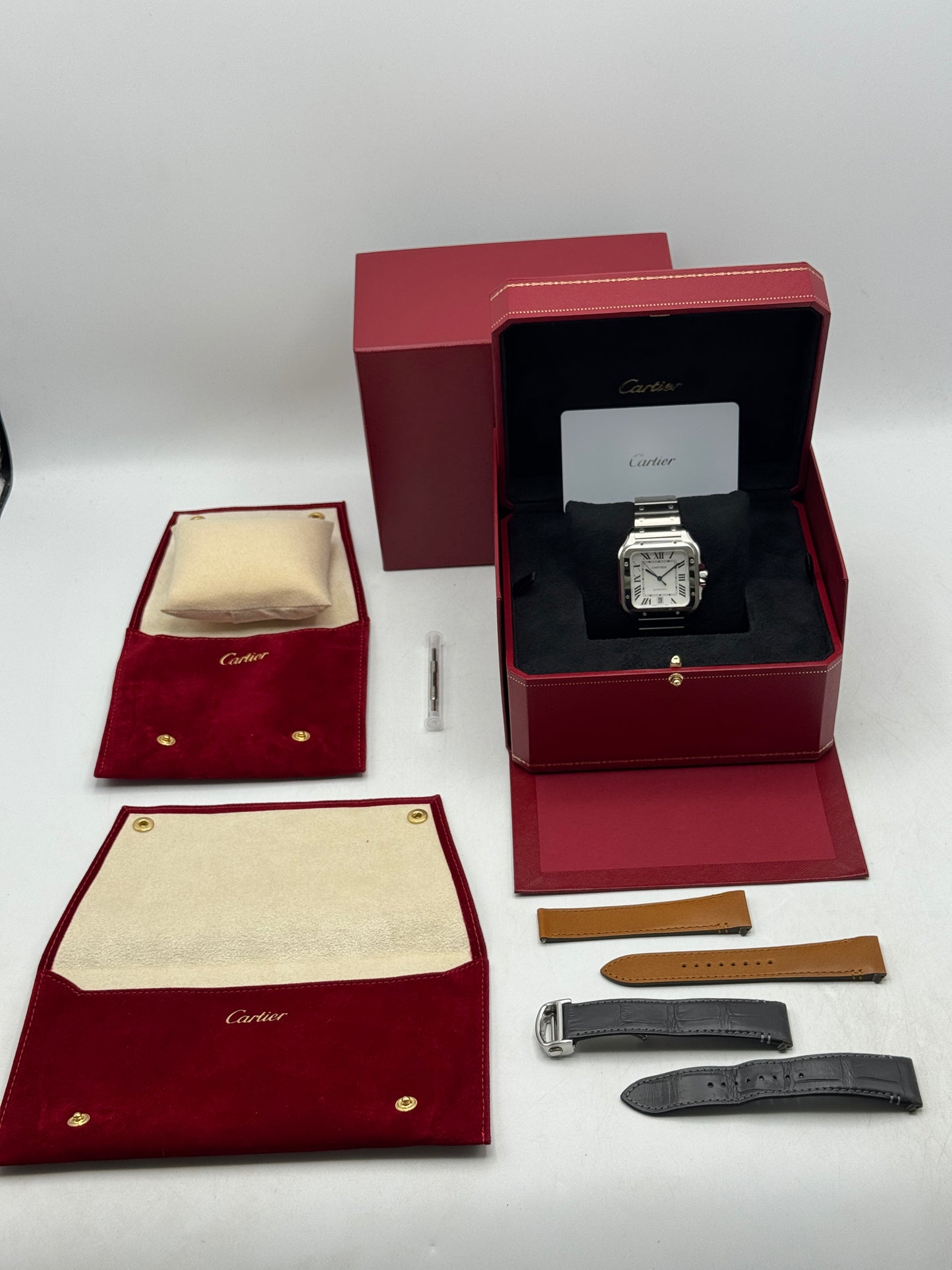 NEW 2026 Cartier Santos De Cartier 39mm WSSA0018 Stainless Steel White Dial