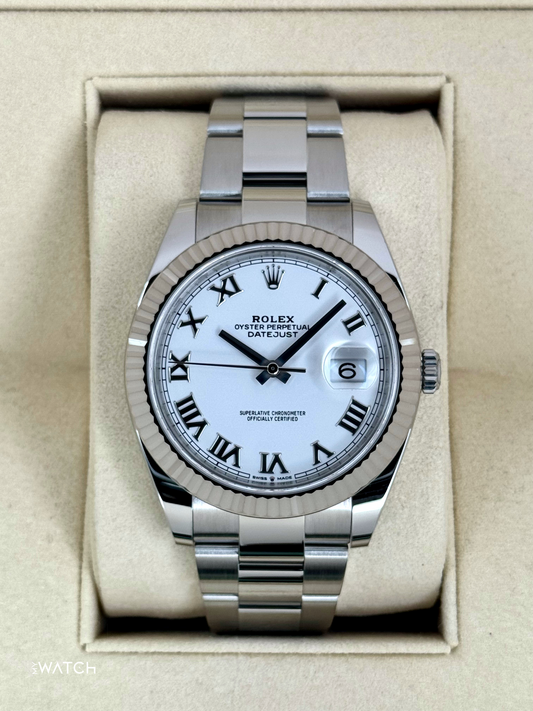 2019 Rolex Datejust 41mm 126334 Stainless Steel Oyster White Dial